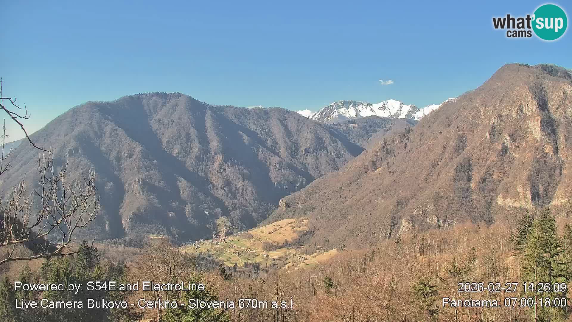 Web kamera Bukovo – Baška grapa | Cerkno | Slovenija