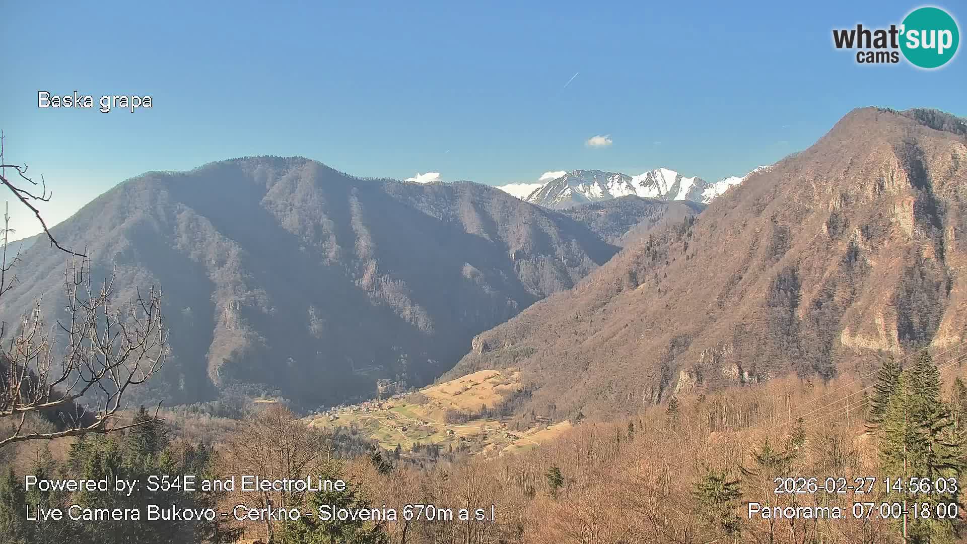Webcam Bukovo – Baška grapa | Cerkno | Slovénie