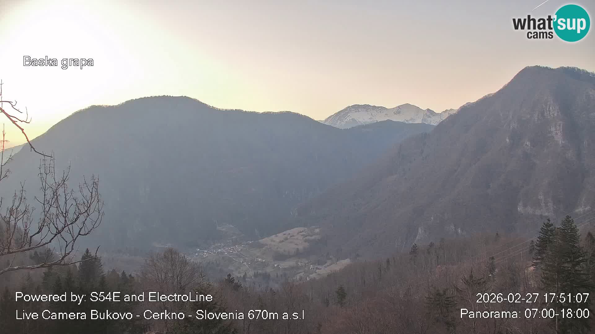 Webcam en vivo Bukovo – Baška grapa | Cerkno | Eslovenia
