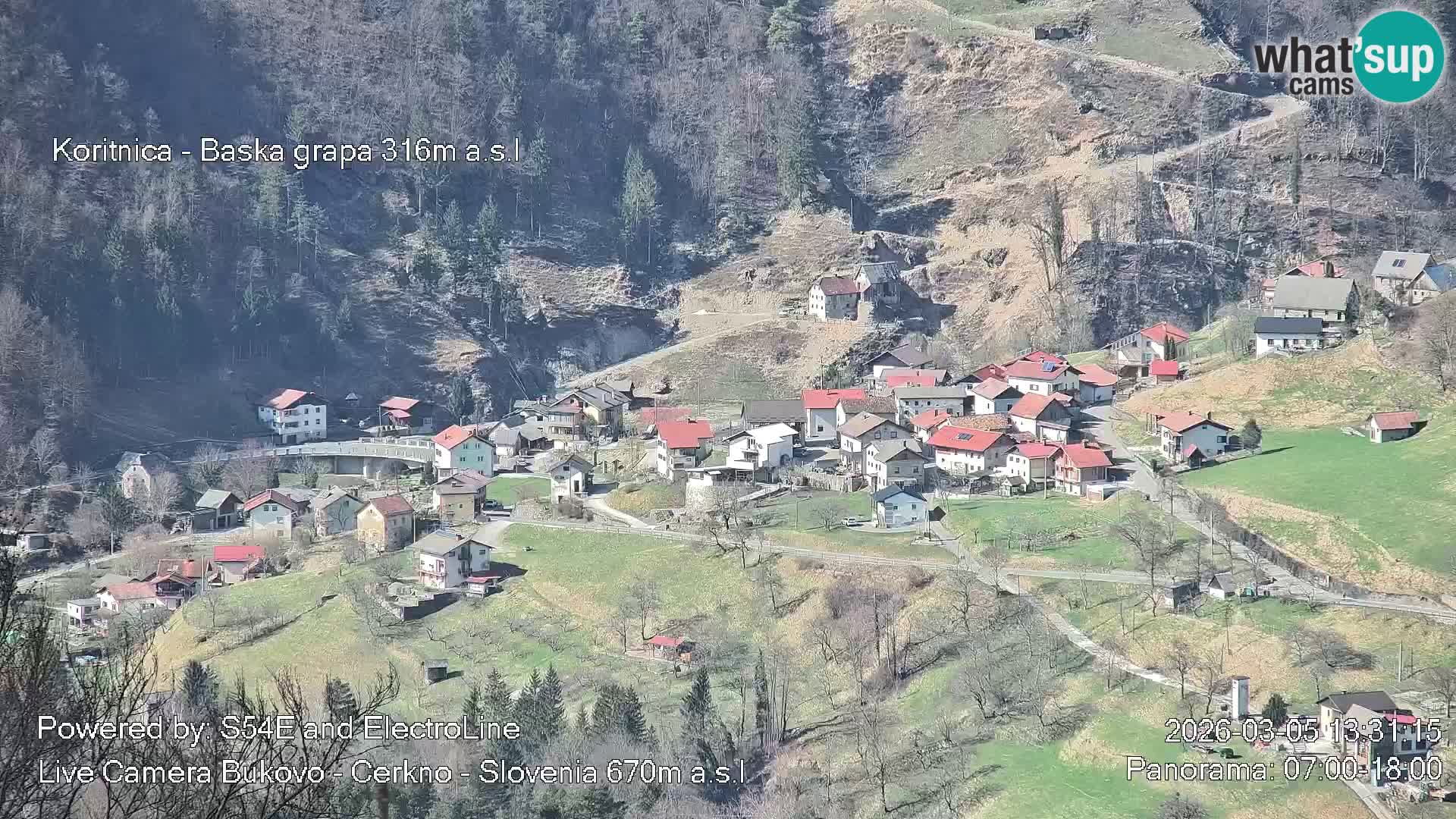 Webcam Bukovo – Baška grapa | Cerkno | Slovenia