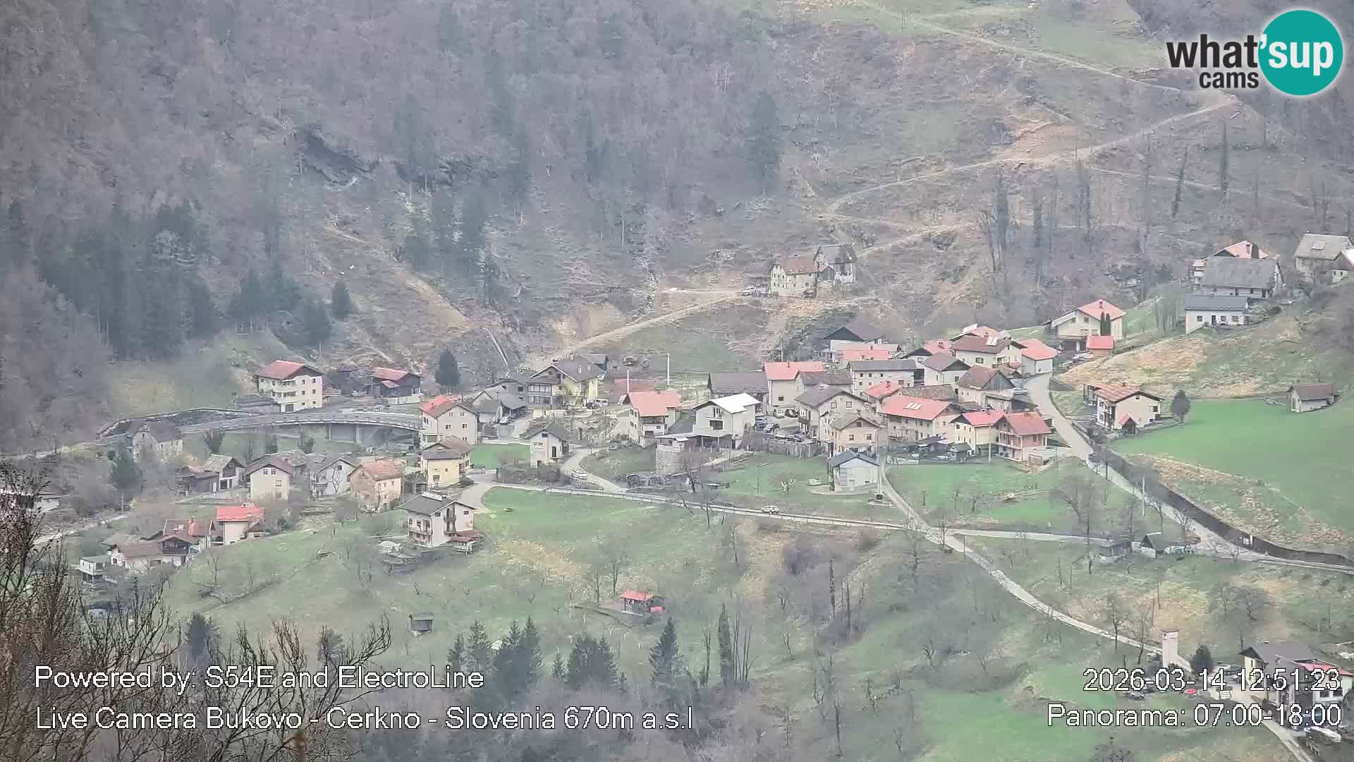 Web kamera Bukovo – Baška grapa | Cerkno | Slovenija