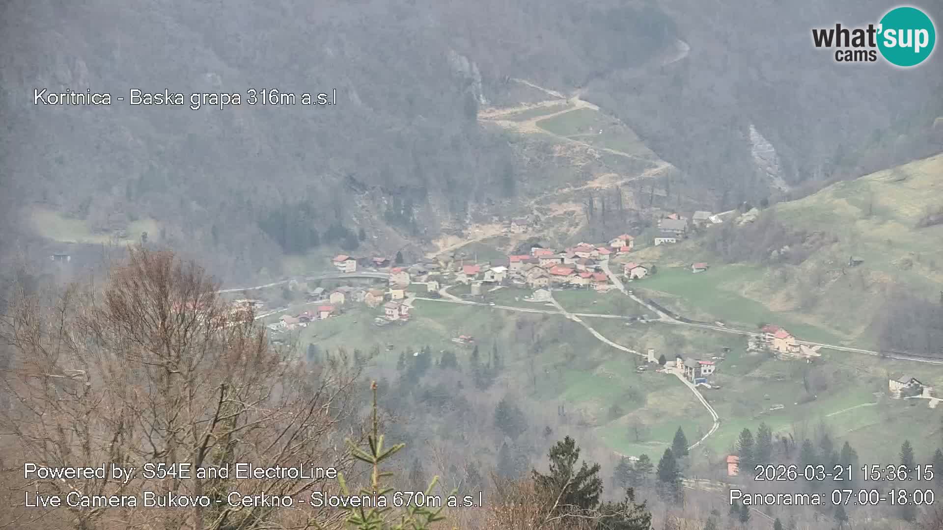 Webcam Bukovo – Baška grapa | Cerkno | Slovénie