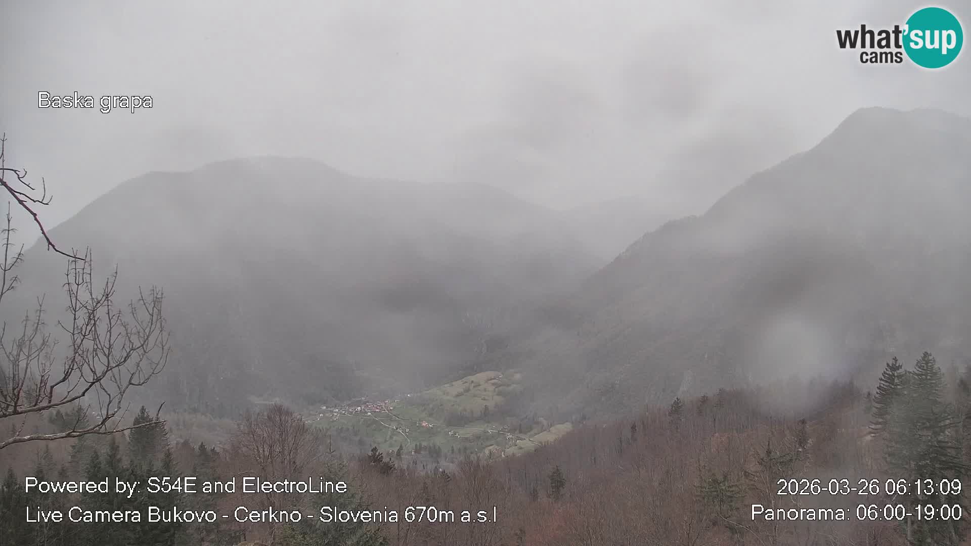Webcam Bukovo – Baška grapa | Cerkno | Slovénie