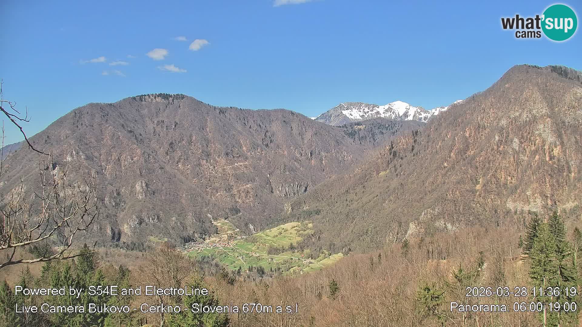 Web kamera Bukovo – Baška grapa | Cerkno | Slovenija