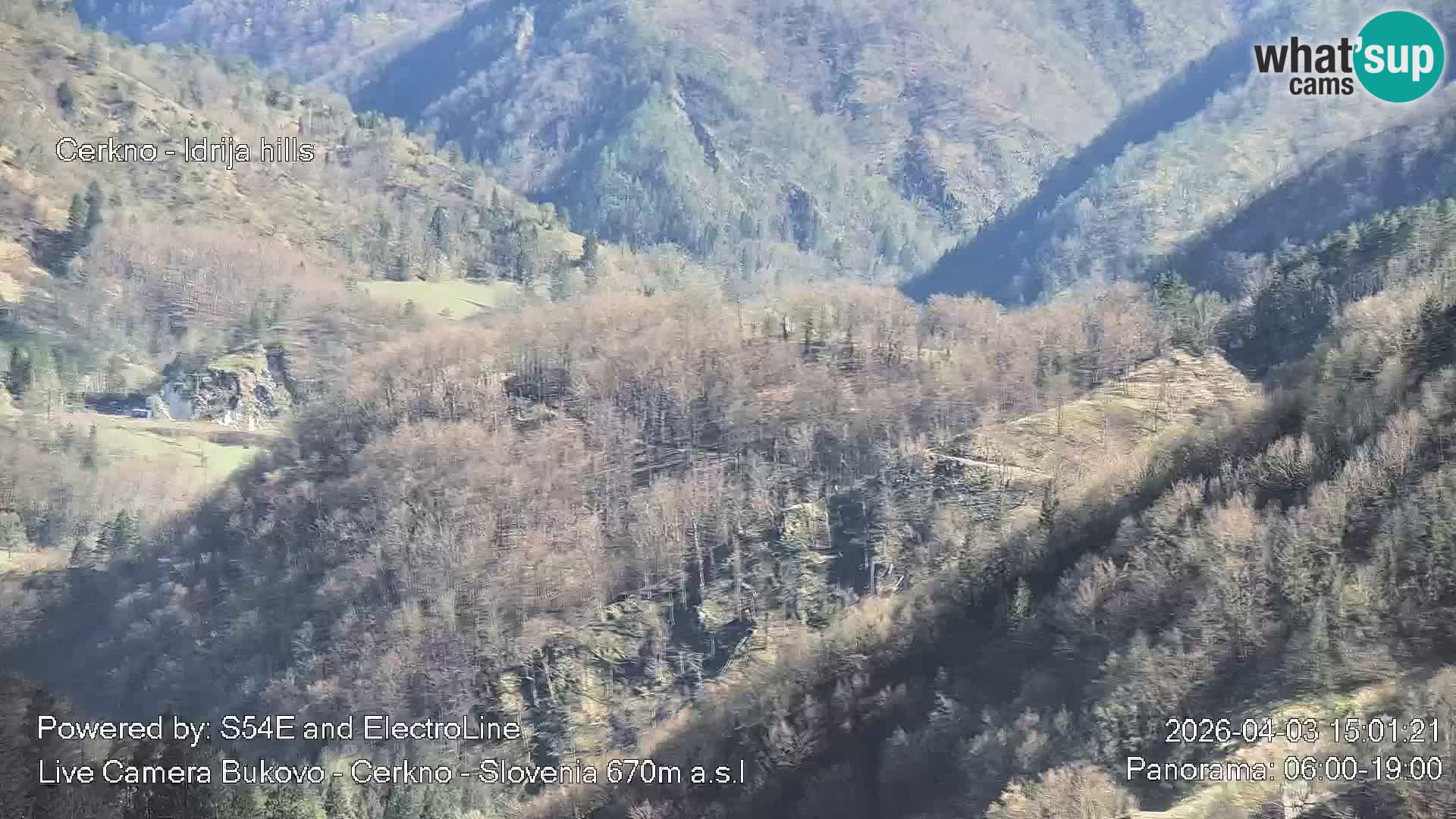 Web kamera Bukovo – Baška grapa | Cerkno | Slovenija