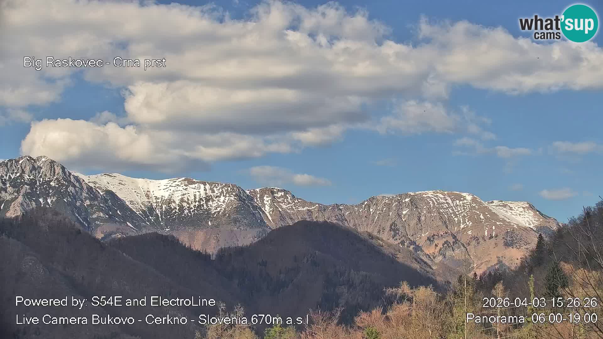 Webcam Bukovo – Baška grapa | Cerkno | Slovénie