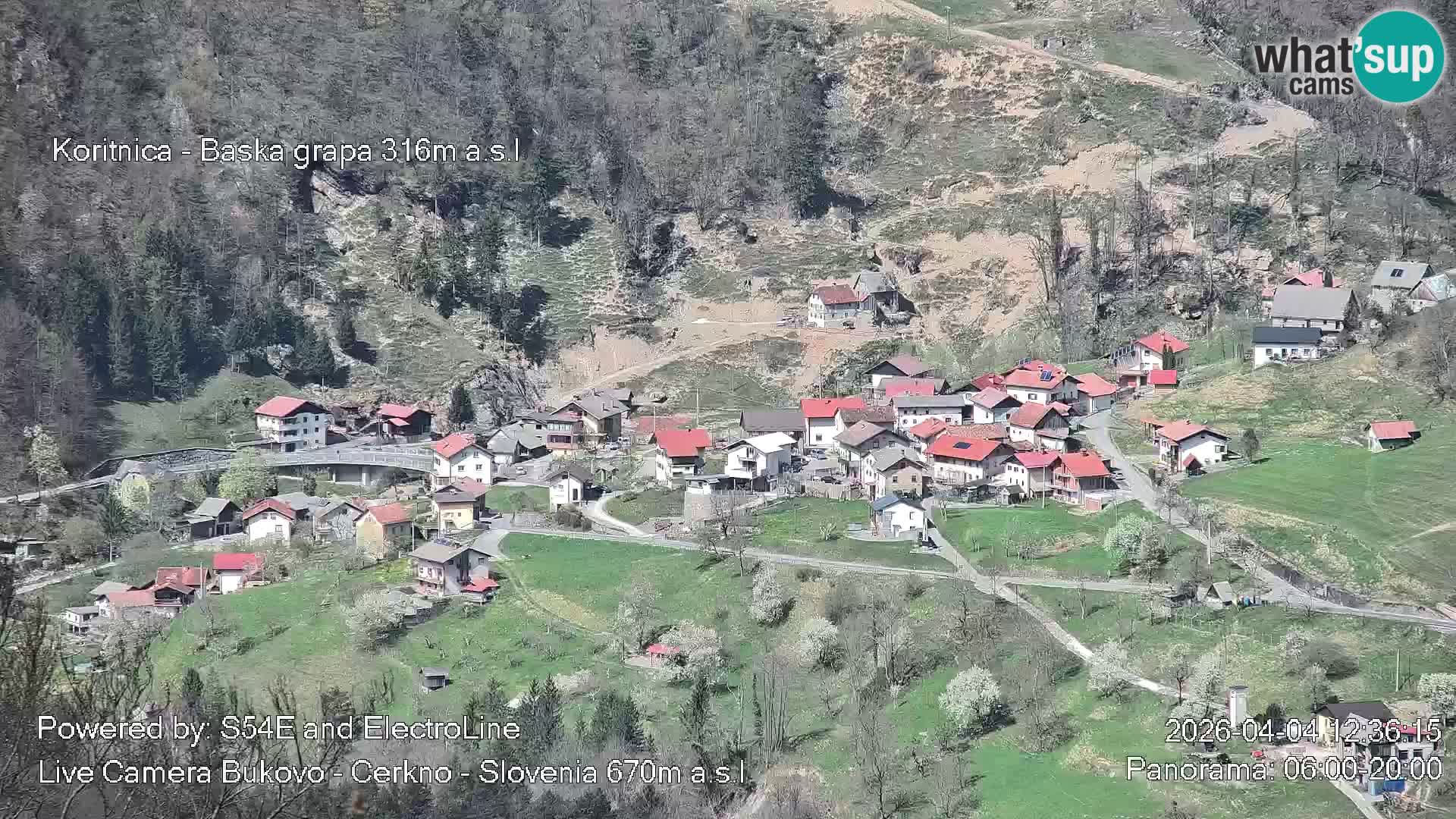 Webcam Bukovo – Baška grapa | Cerkno | Slovénie