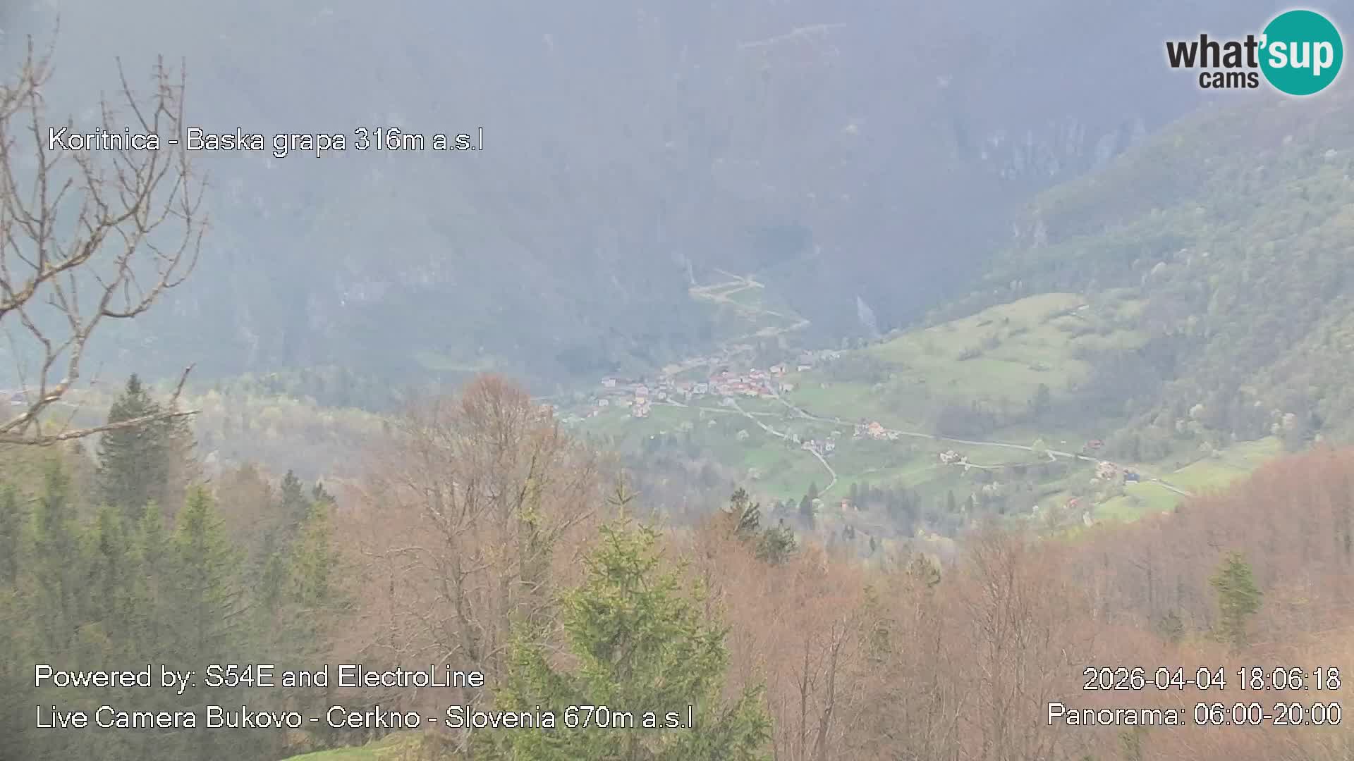 Web kamera Bukovo – Baška grapa | Cerkno | Slovenija
