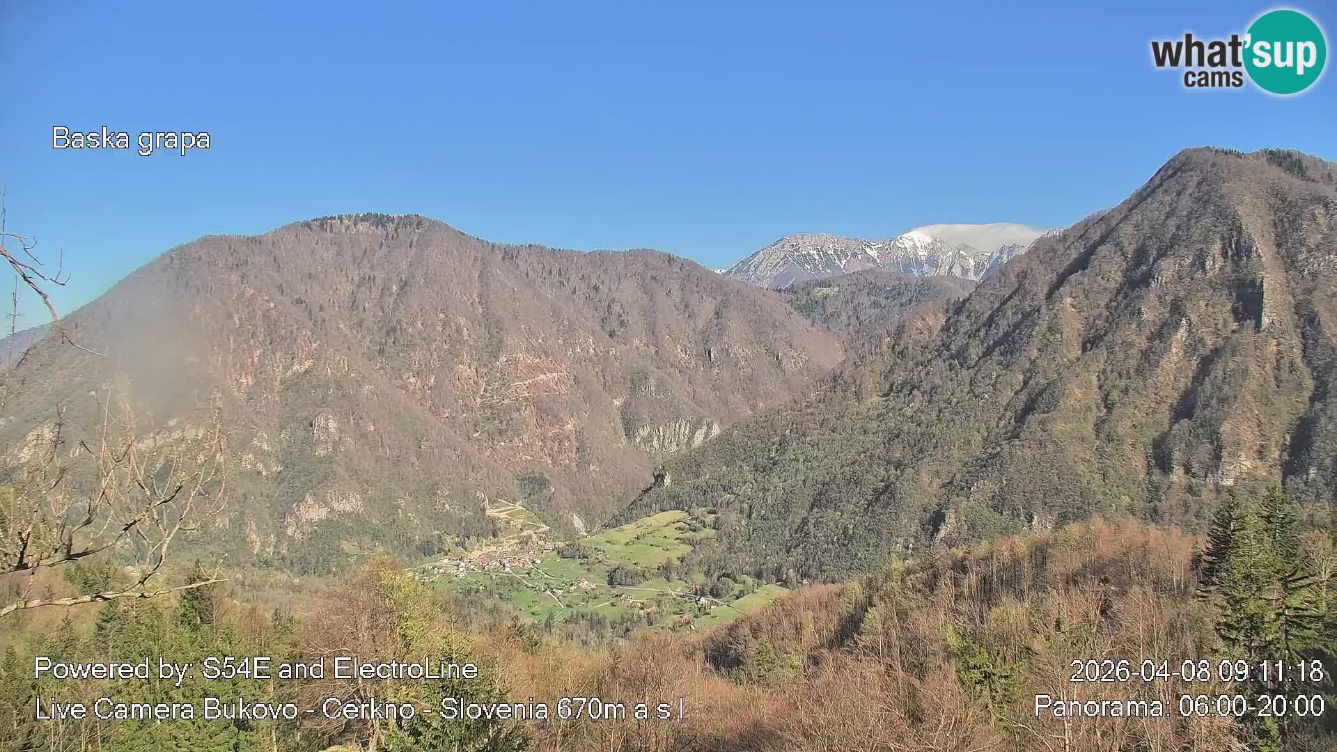 Web kamera Bukovo – Baška grapa | Cerkno | Slovenija