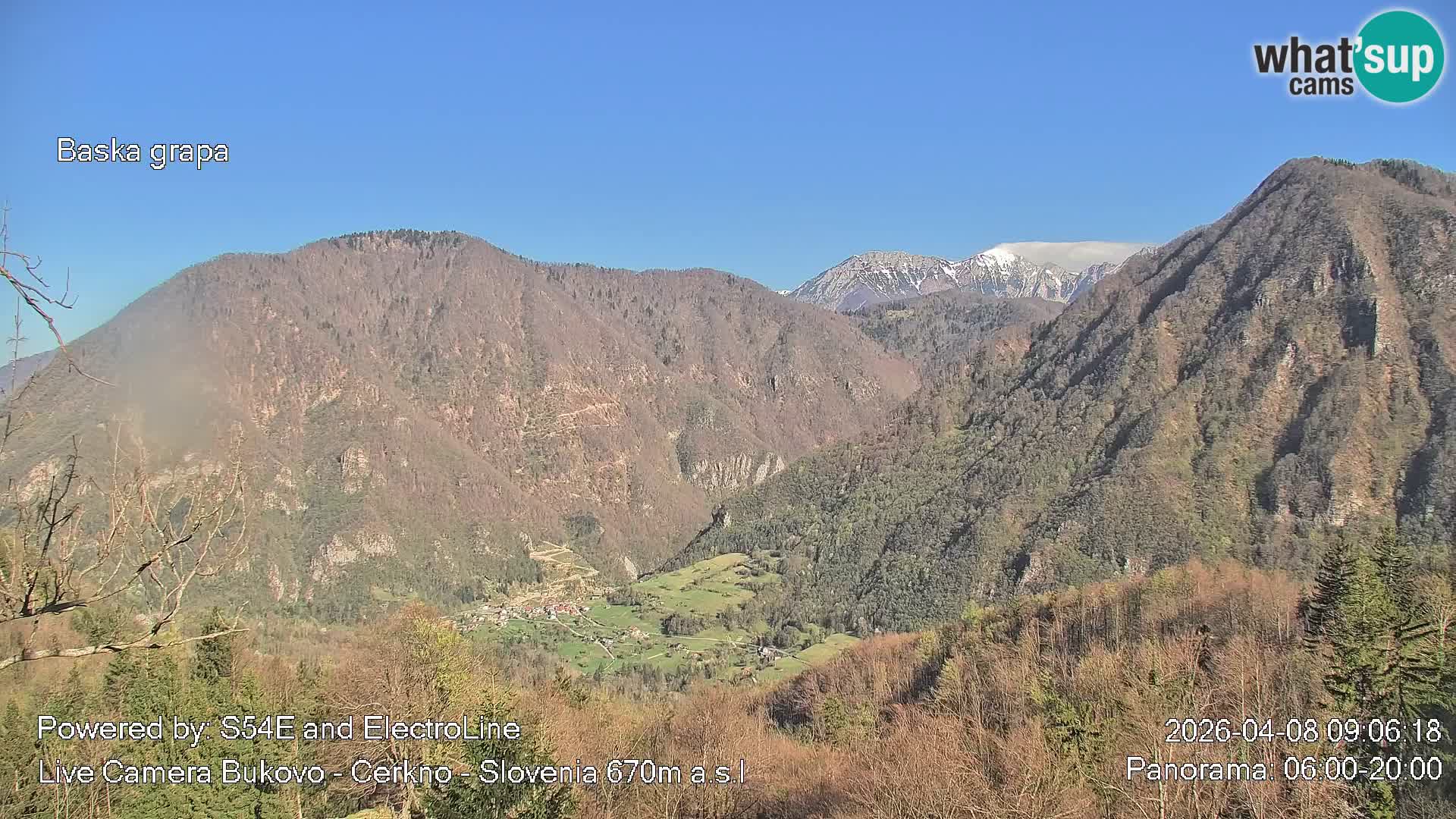 Web kamera Bukovo – Baška grapa | Cerkno | Slovenija