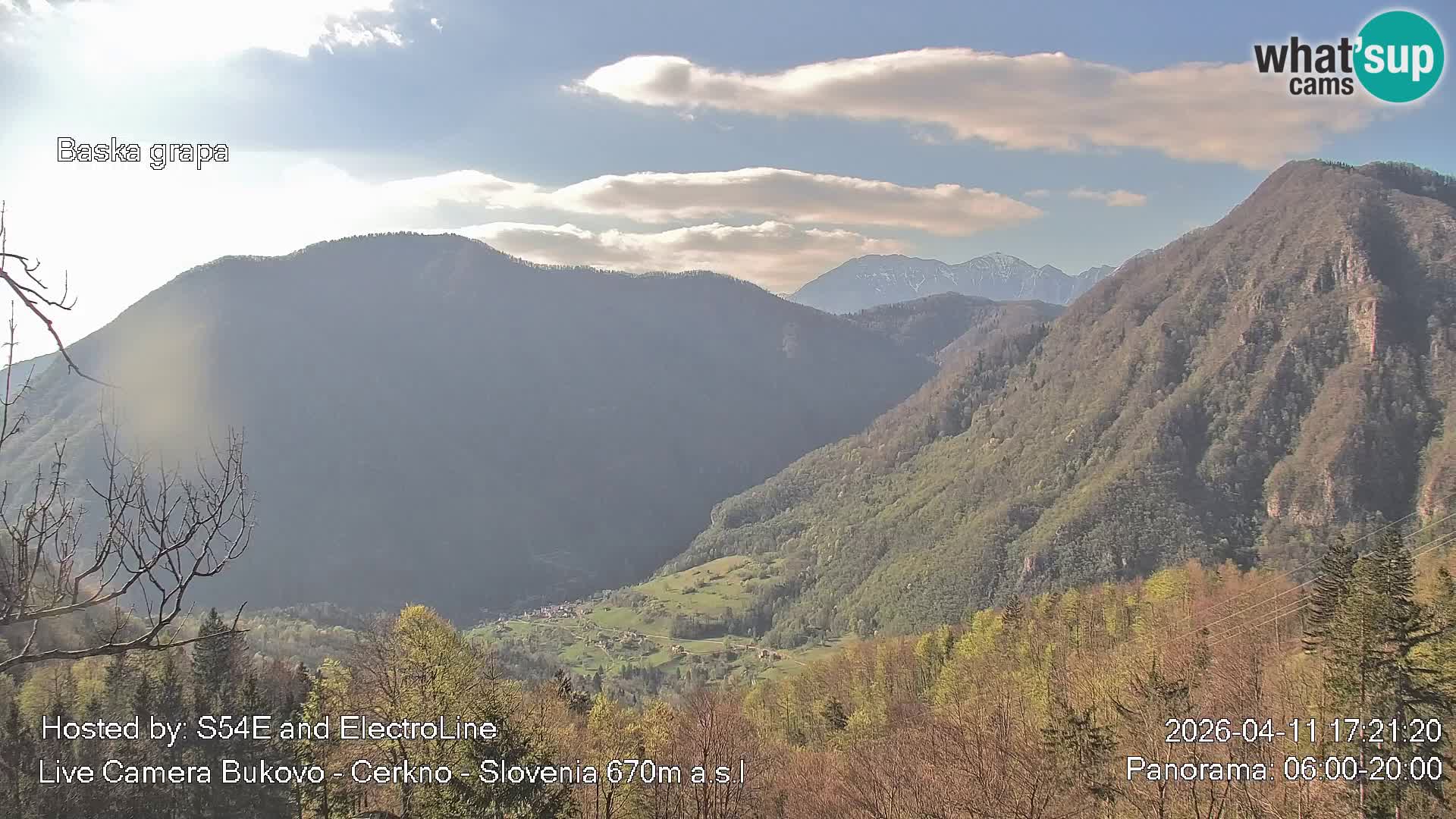 Web kamera Bukovo – Baška grapa | Cerkno | Slovenija
