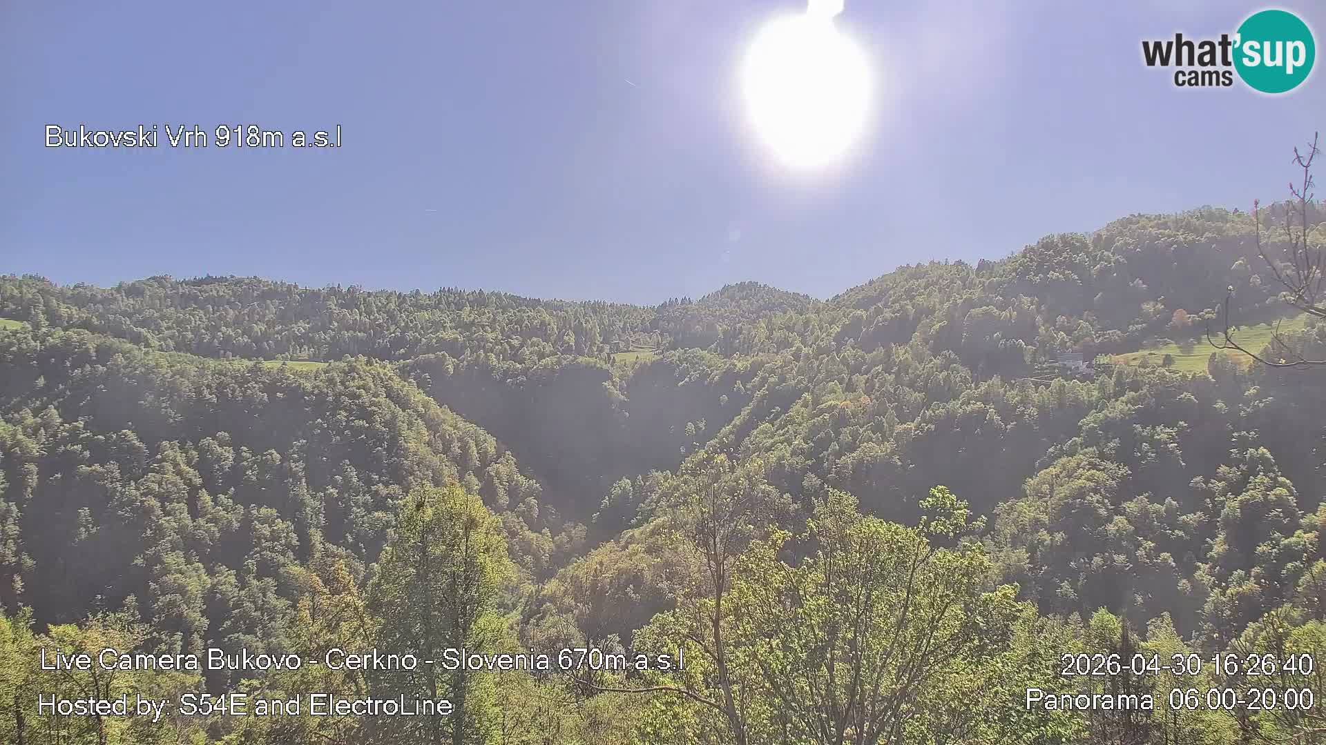 Web kamera Bukovo – Baška grapa | Cerkno | Slovenija