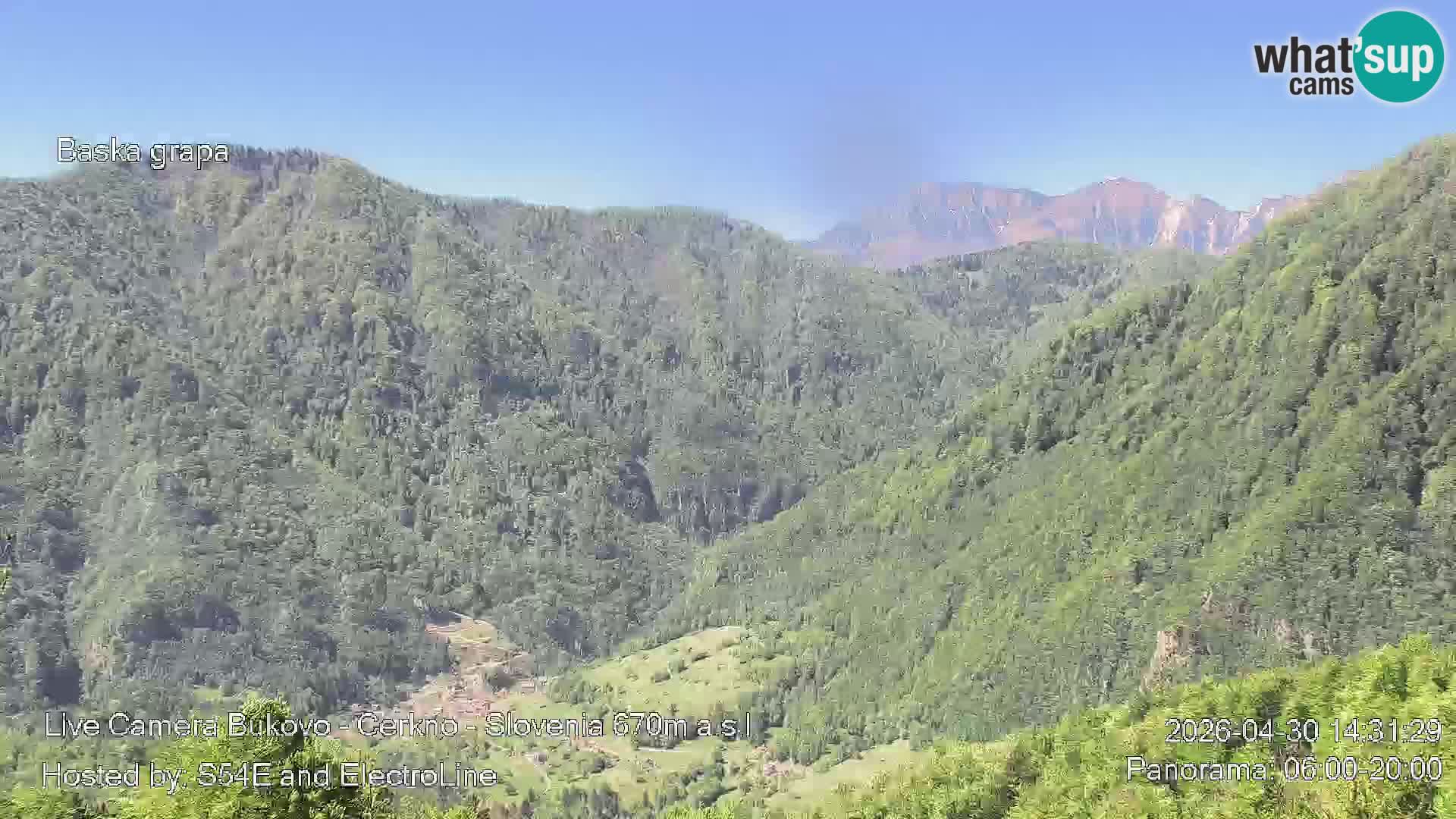 Web kamera Bukovo – Baška grapa | Cerkno | Slovenija