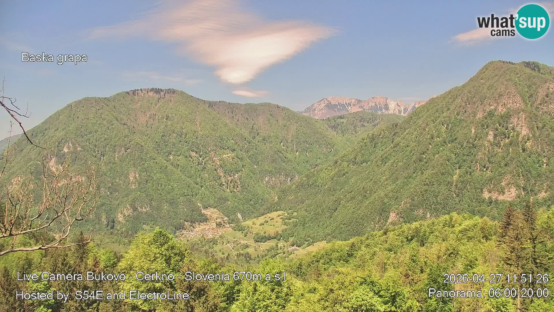 Bukovo Webcam – Baška grapa | Cerkno | Slowenien