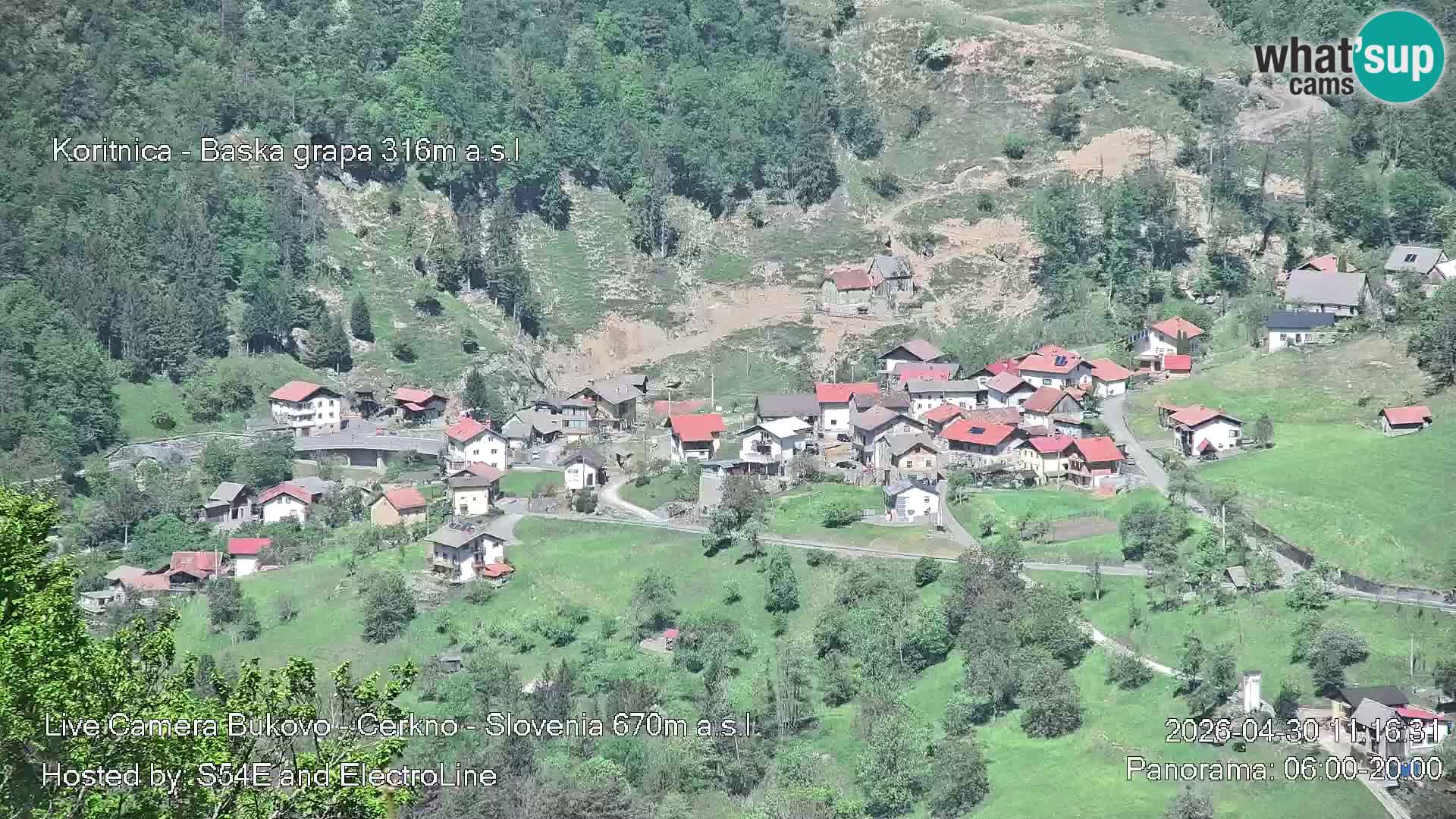 Bukovo Webcam – Baška grapa | Cerkno | Slowenien