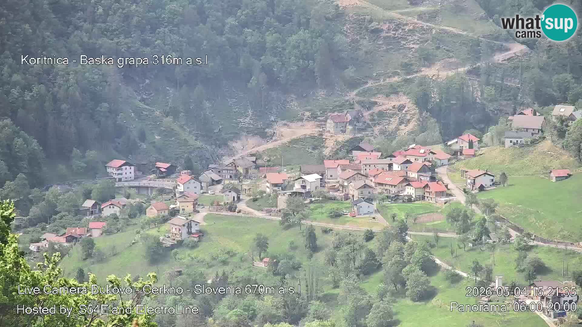 Webcam en vivo Bukovo – Baška grapa | Cerkno | Eslovenia