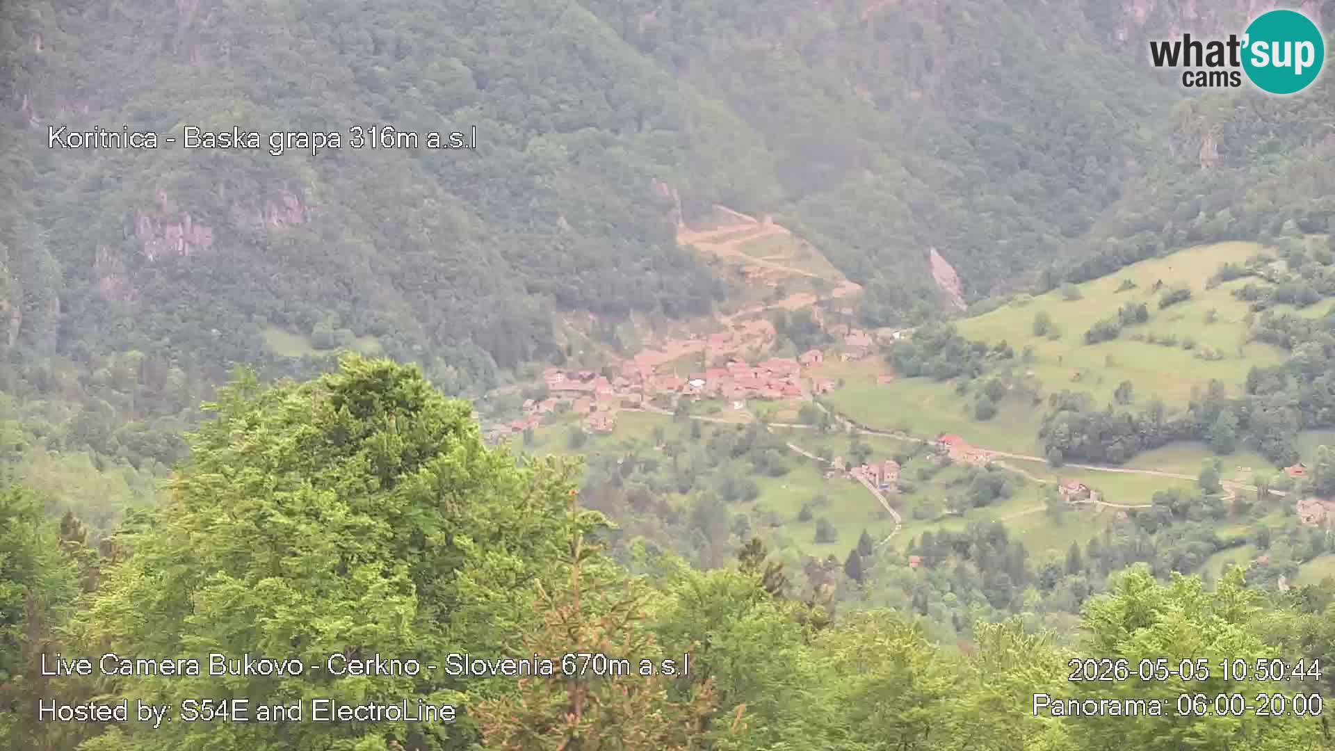 Web kamera Bukovo – Baška grapa | Cerkno | Slovenija
