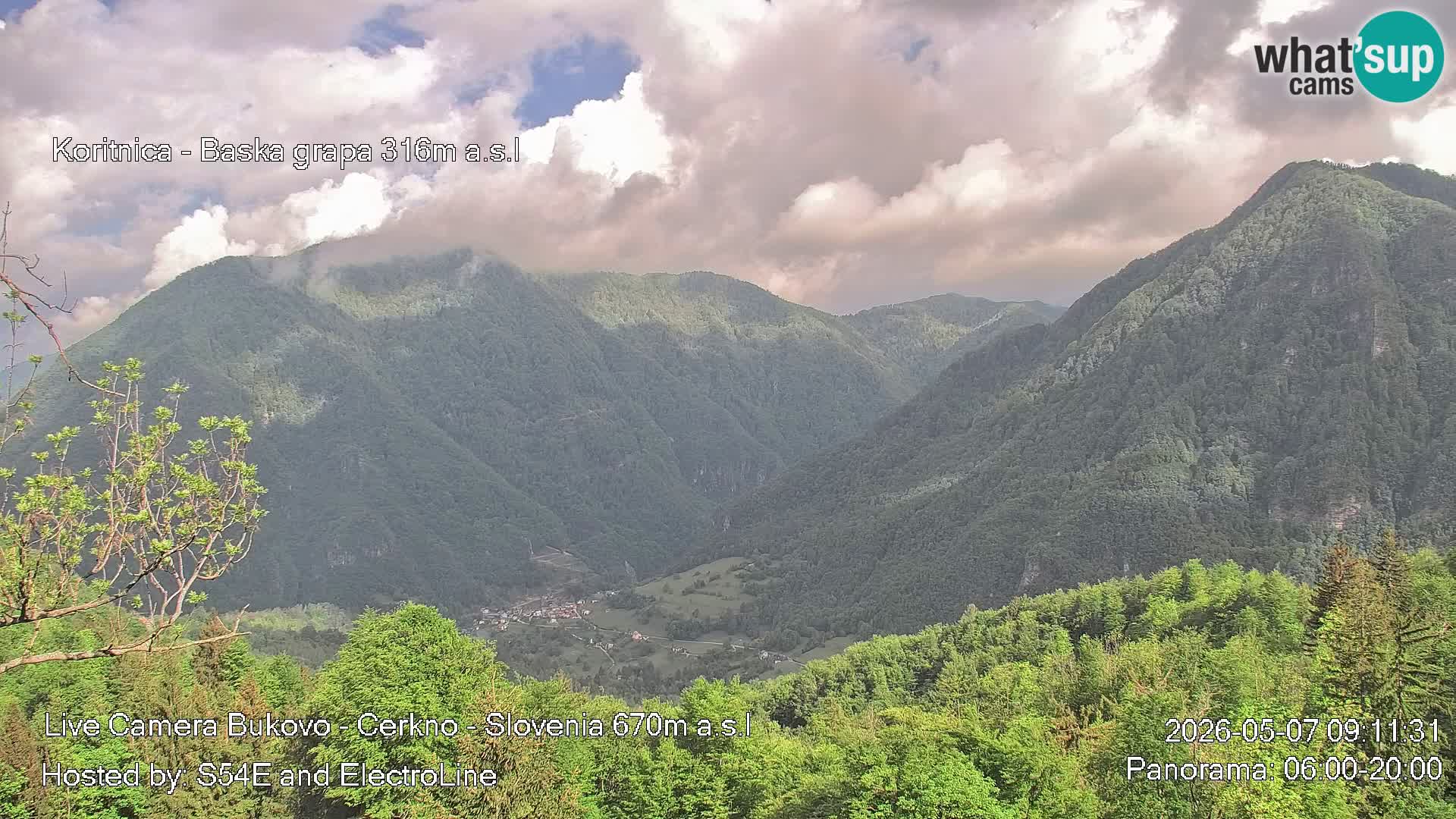 Webcam Bukovo – Baška grapa | Cerkno | Slovenia