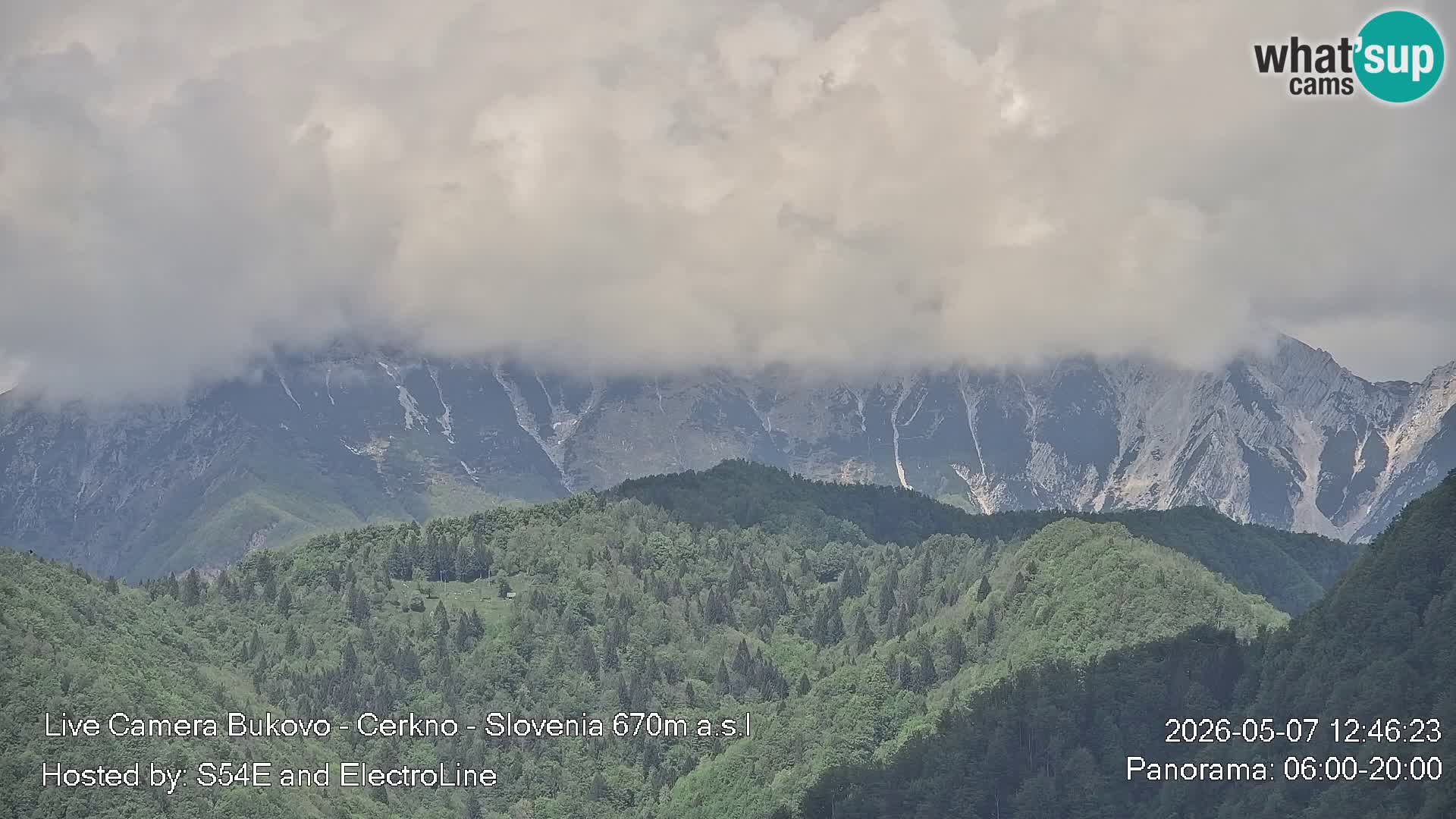 Web kamera Bukovo – Baška grapa | Cerkno | Slovenija