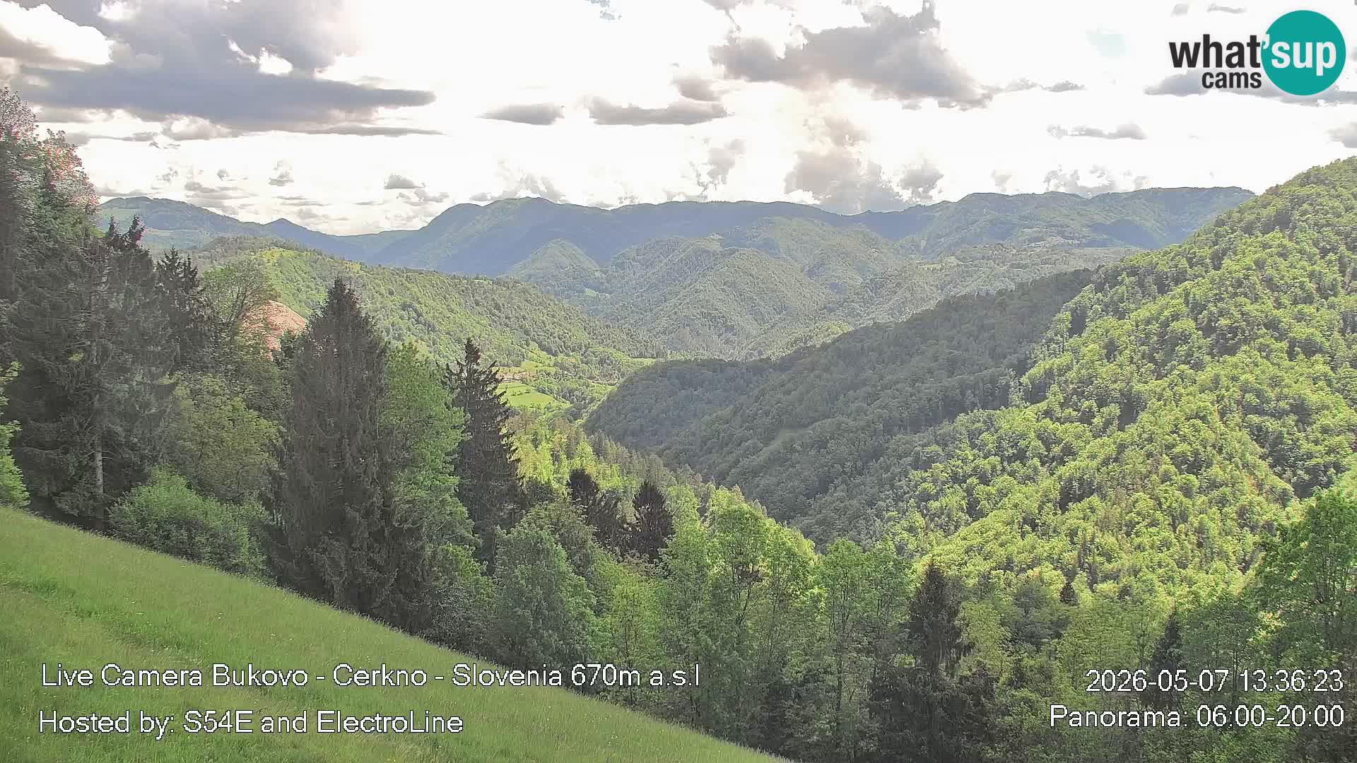 Web kamera Bukovo – Baška grapa | Cerkno | Slovenija