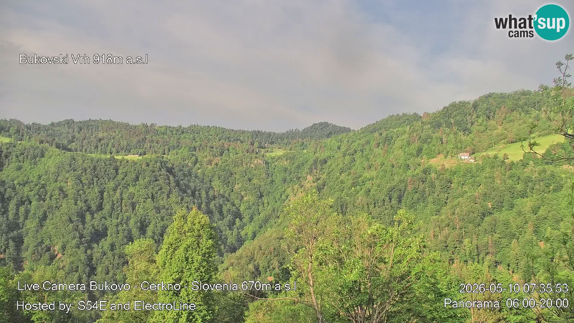 Web kamera Bukovo – Baška grapa | Cerkno | Slovenija