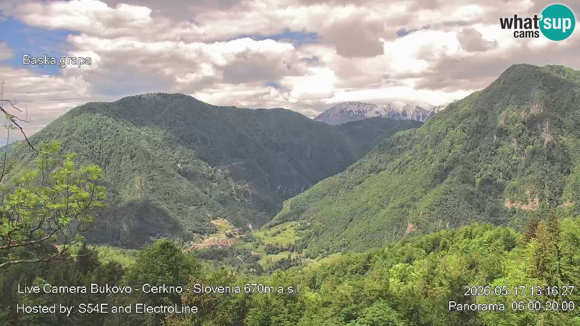 Webcam Bukovo – Baška grapa | Cerkno | Slovénie