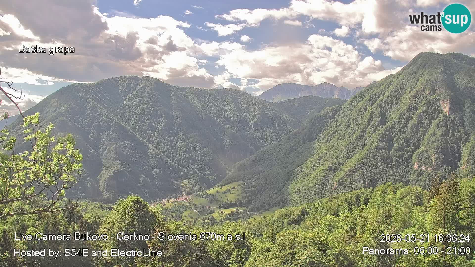 Webcam Bukovo – Baška grapa | Cerkno | Slovenia