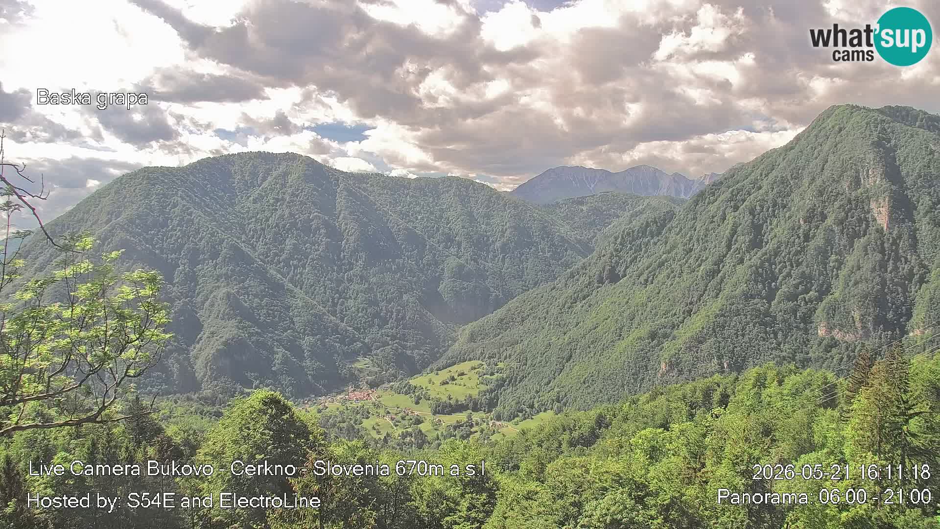 Webcam Bukovo – Baška grapa | Cerkno | Slovenia