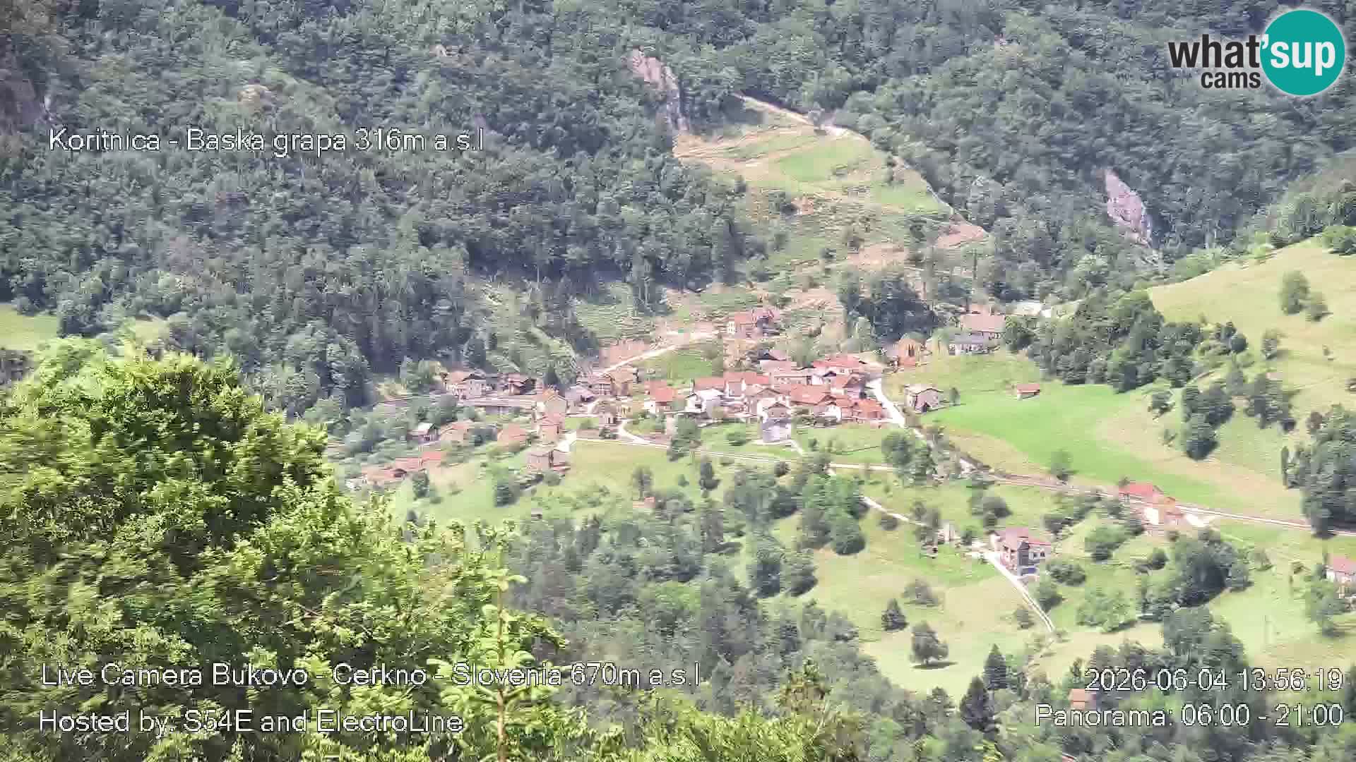 Webcam Bukovo – Baška grapa | Cerkno | Slovénie