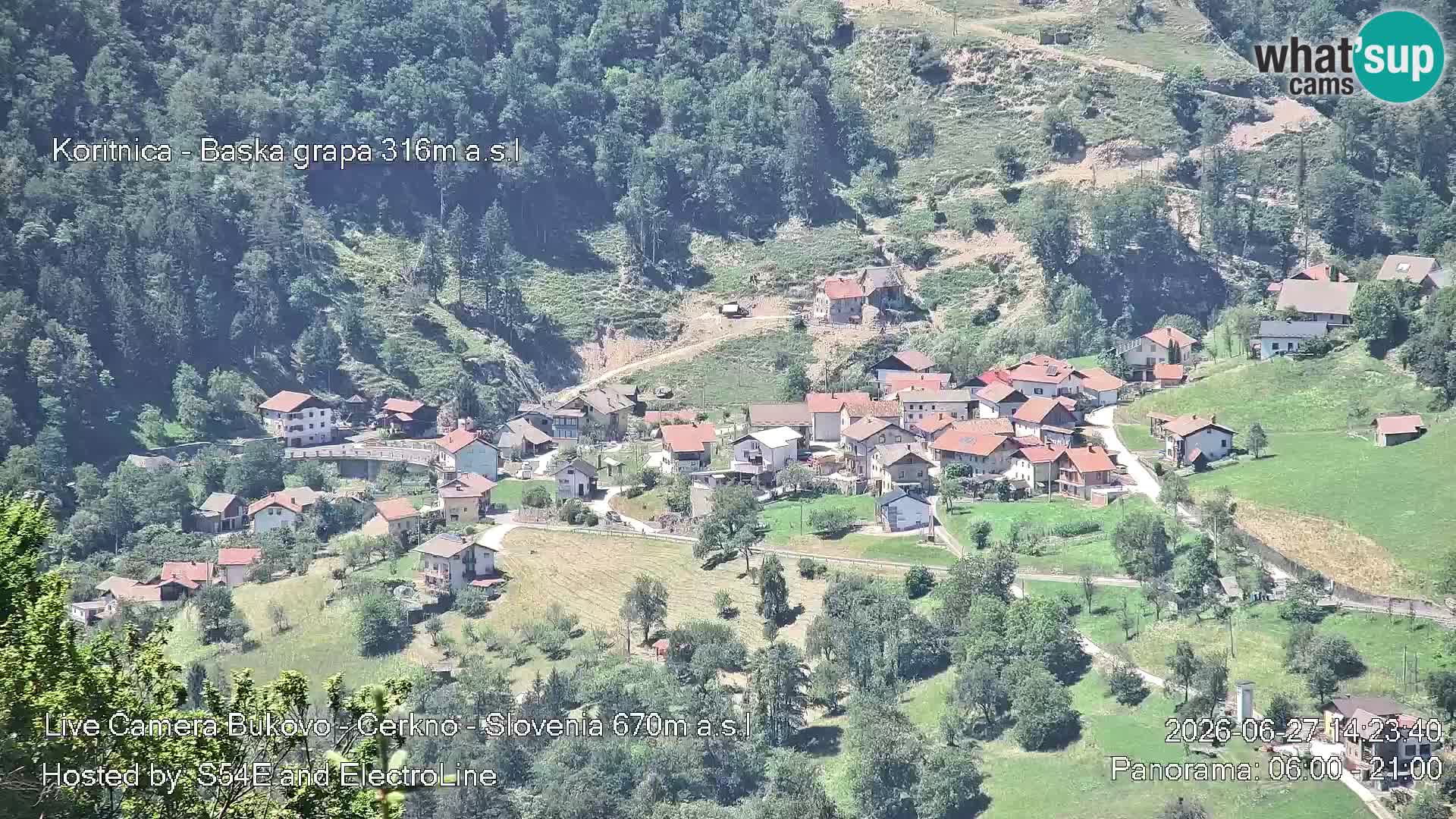 Bukovo Webcam – Baška grapa | Cerkno | Slowenien