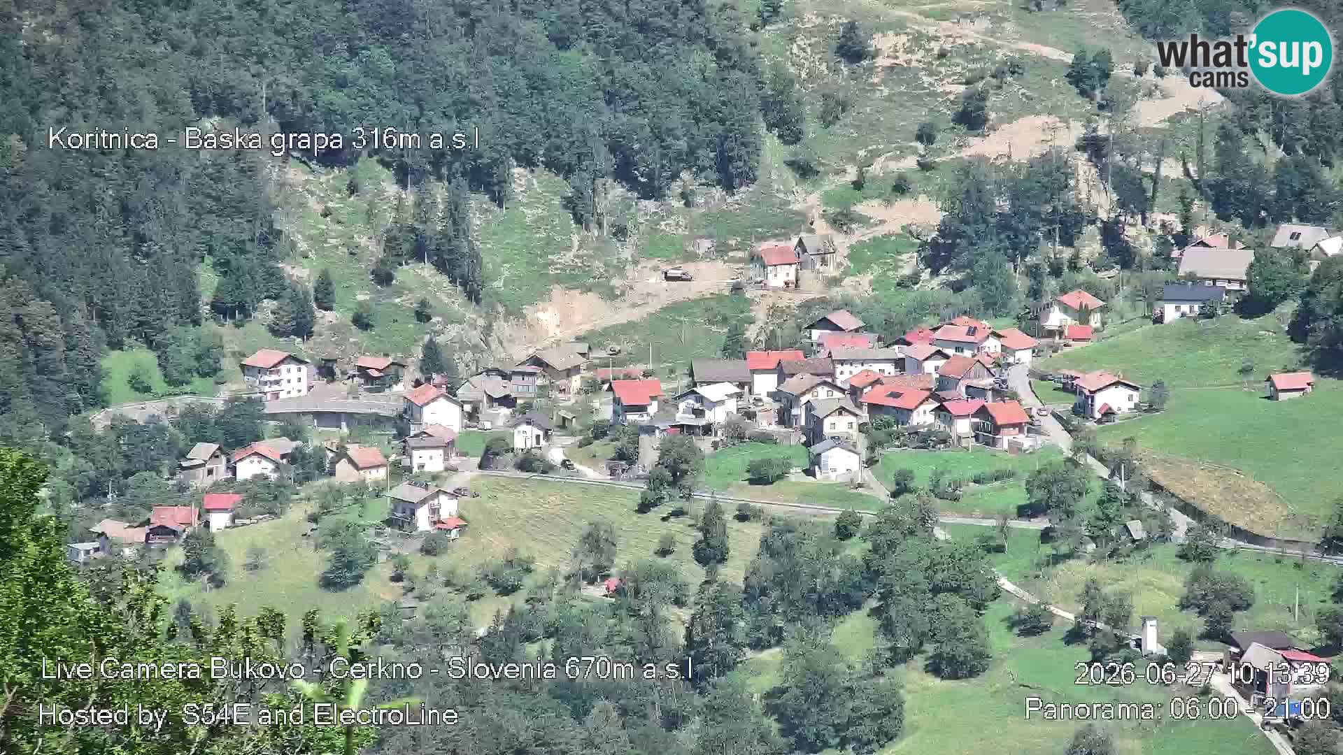 Webcam Bukovo – Baška grapa | Cerkno | Slovénie