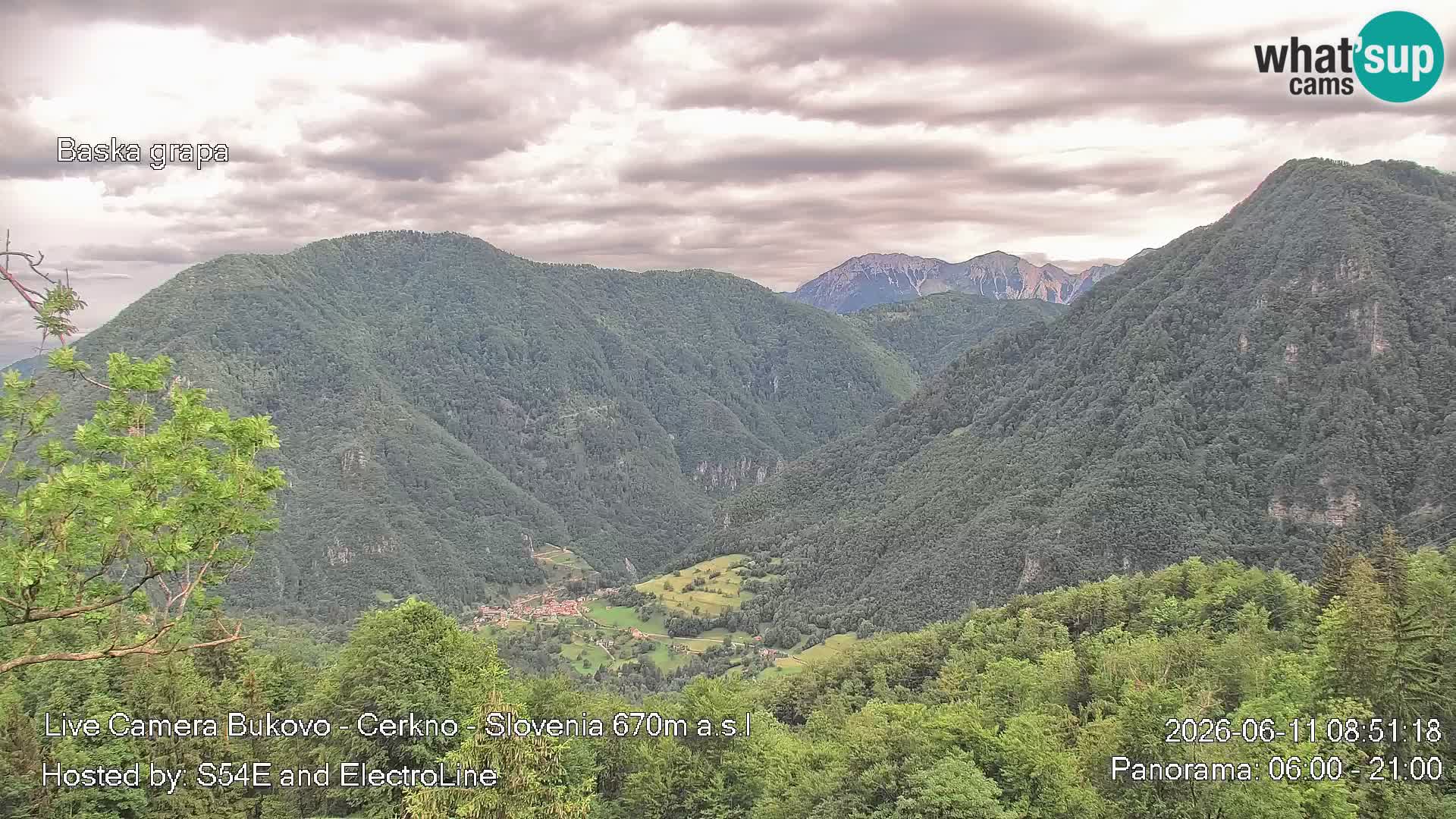 Webcam Bukovo – Baška grapa | Cerkno | Slovénie