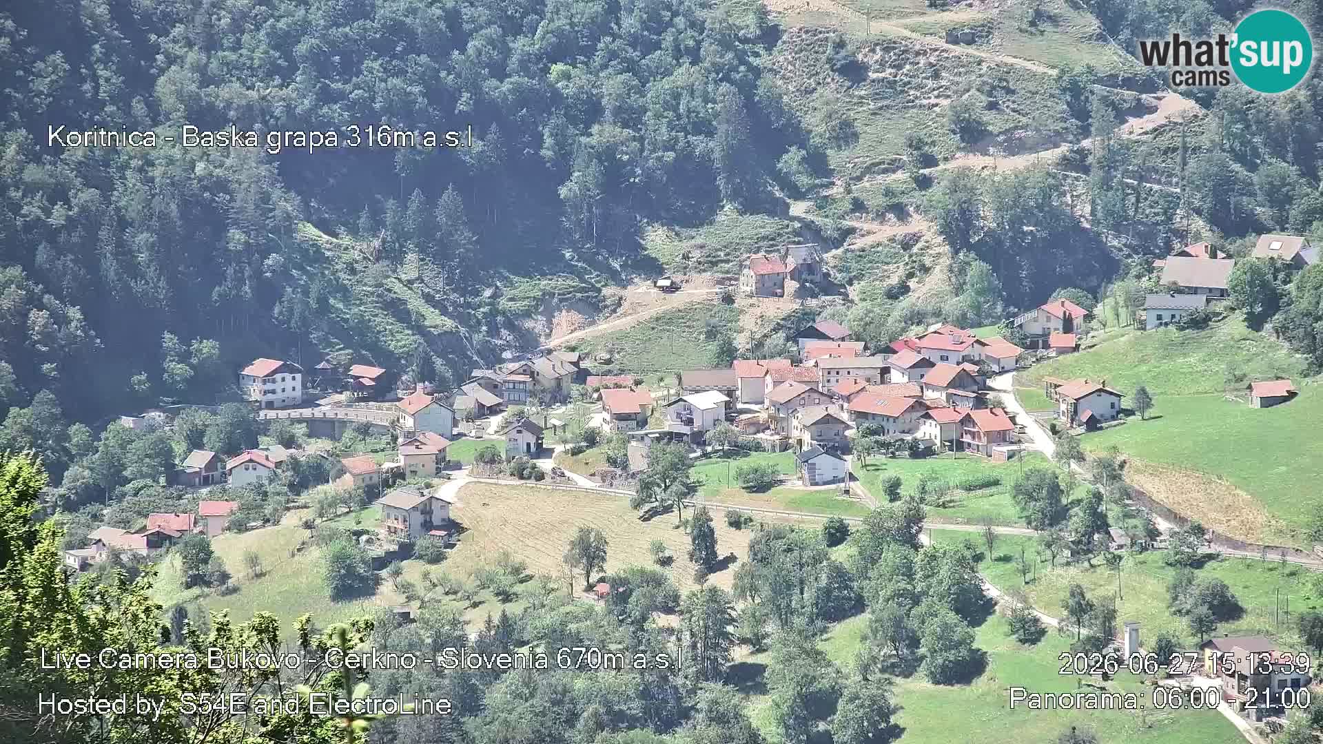 Webcam Bukovo – Baška grapa | Cerkno | Slovenia