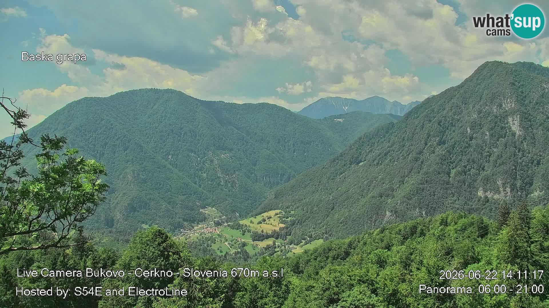 Webcam Bukovo – Baška grapa | Cerkno | Slovénie