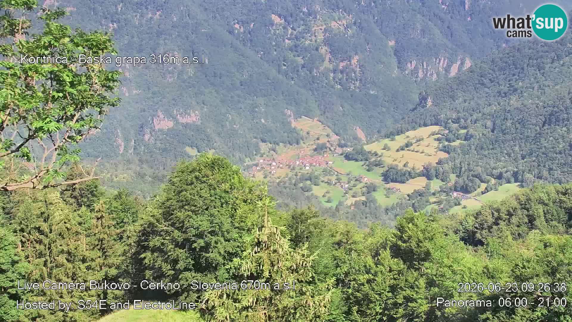 Bukovo Webcam – Baška grapa | Cerkno | Slowenien