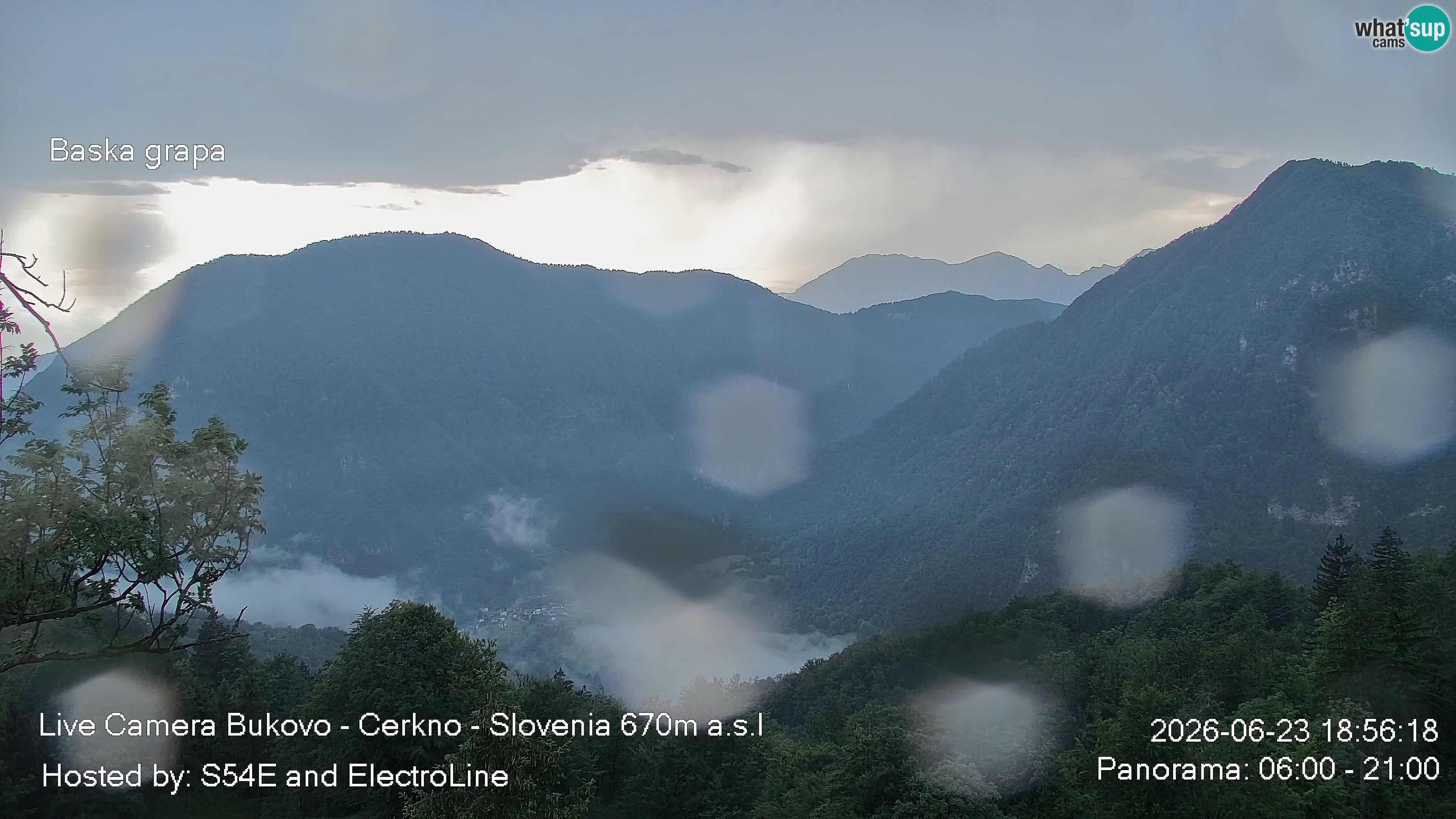 Web kamera Bukovo – Baška grapa | Cerkno | Slovenija