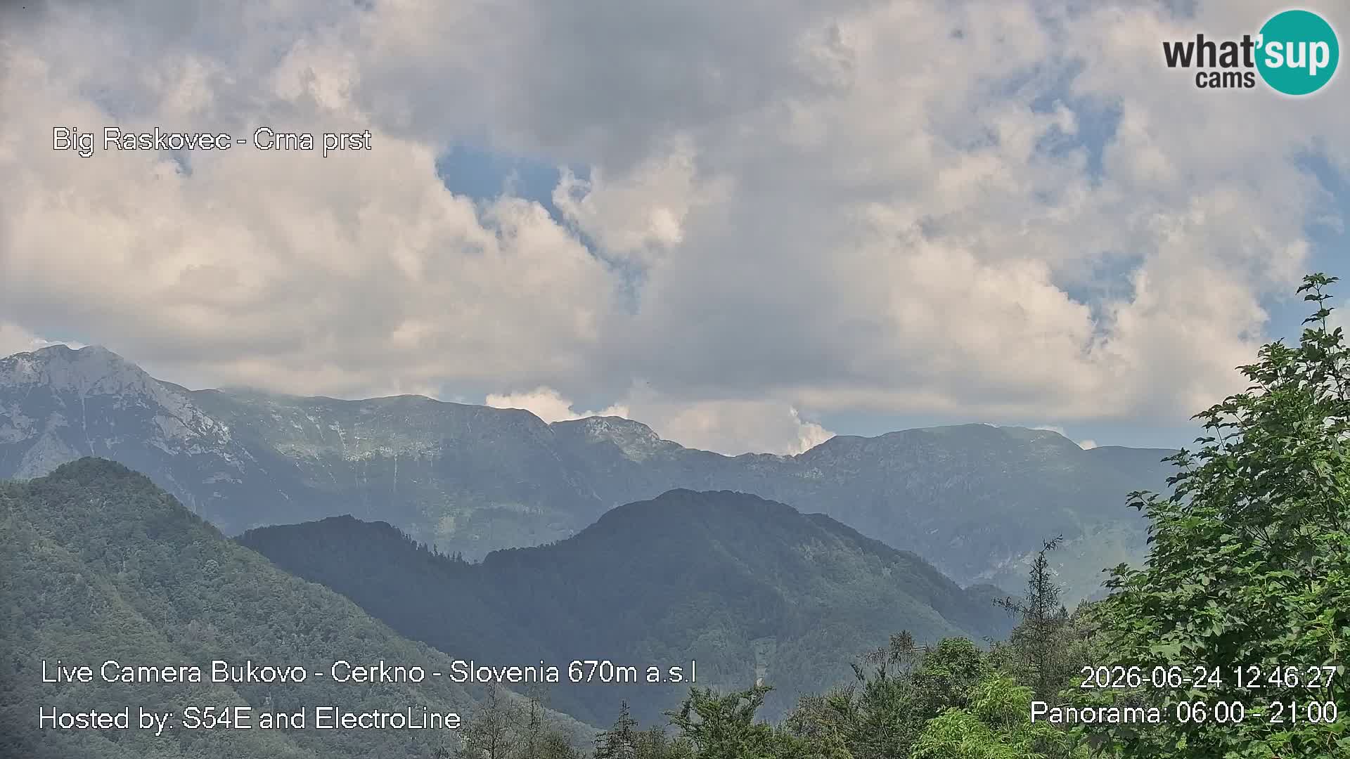 Web kamera Bukovo – Baška grapa | Cerkno | Slovenija