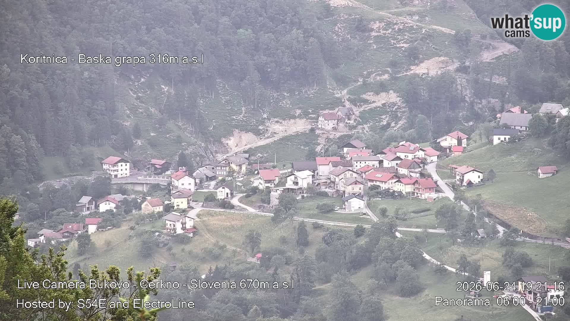 Web kamera Bukovo – Baška grapa | Cerkno | Slovenija