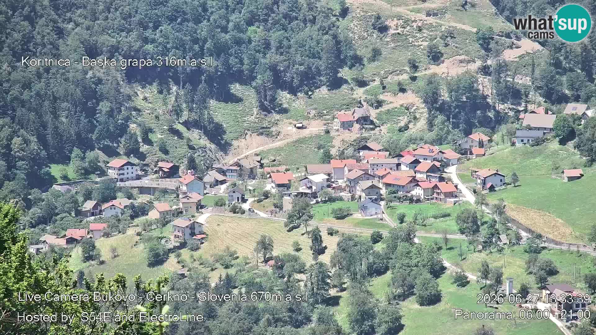 Webcam Bukovo – Baška grapa | Cerkno | Slovenia