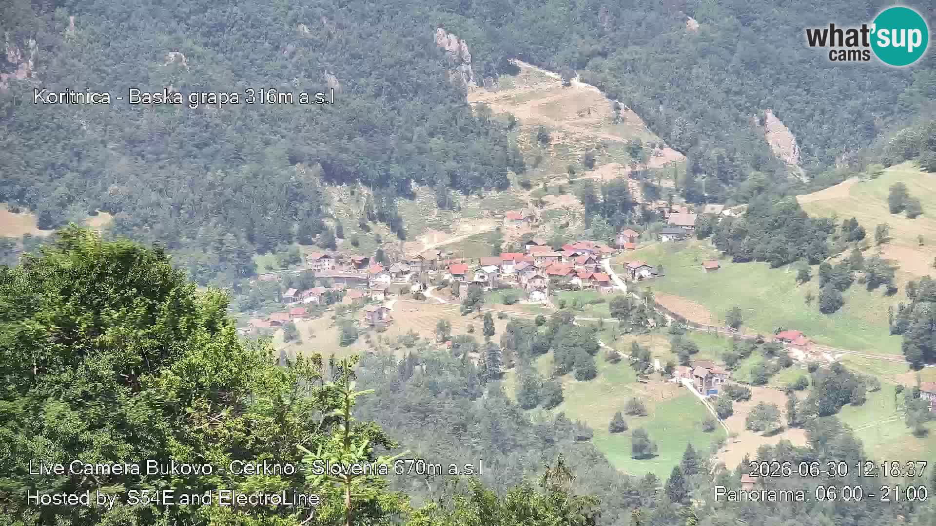 Webcam en vivo Bukovo – Baška grapa | Cerkno | Eslovenia