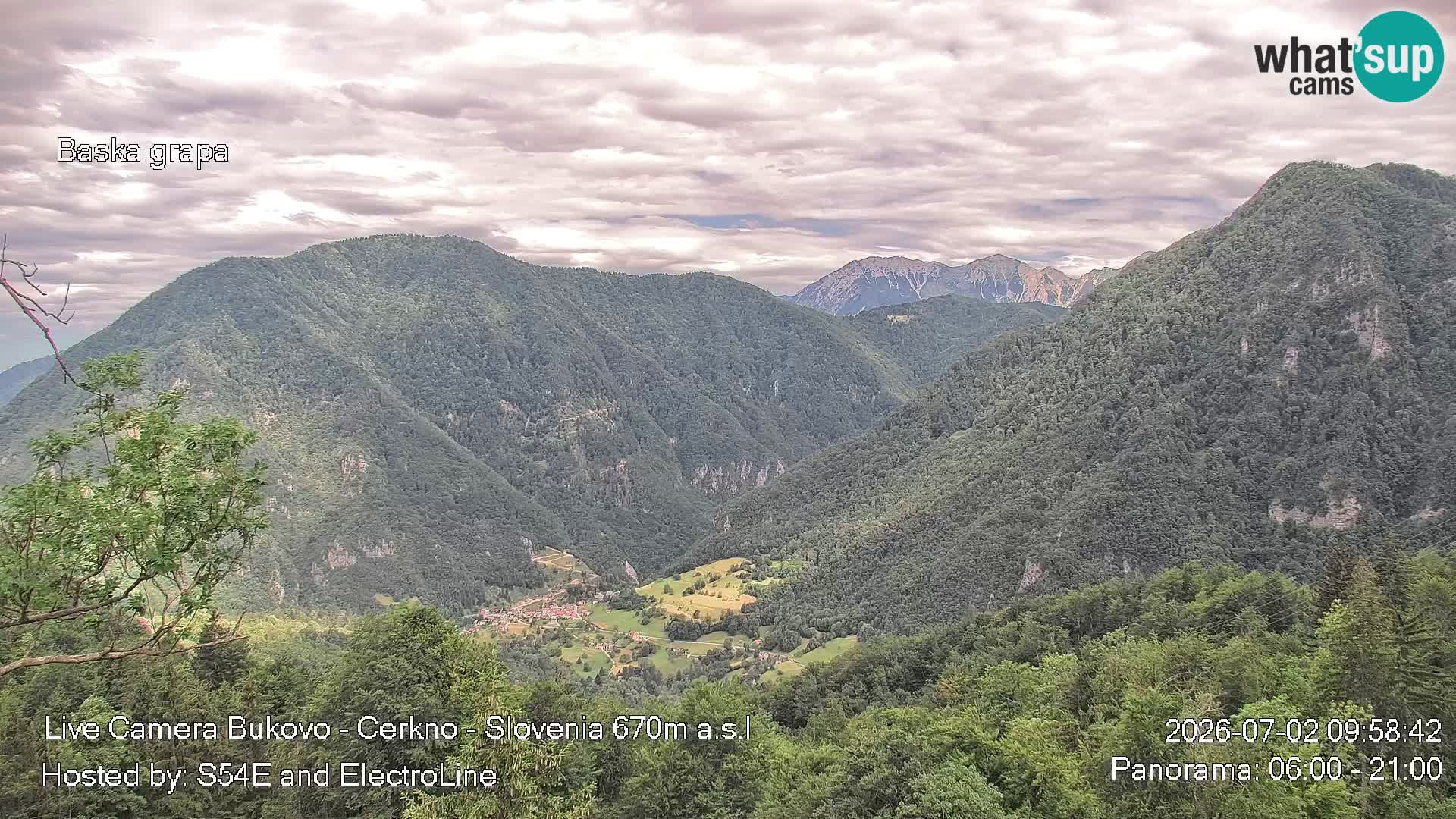Webcam Bukovo – Baška grapa | Cerkno | Slovénie