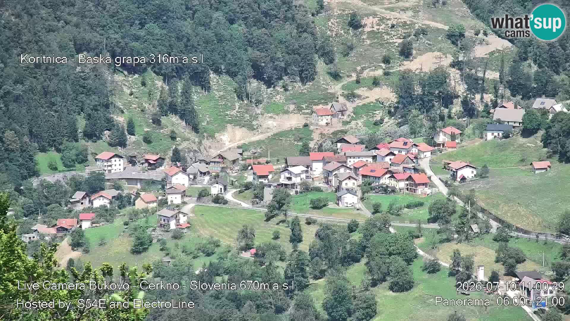 Webcam en vivo Bukovo – Baška grapa | Cerkno | Eslovenia