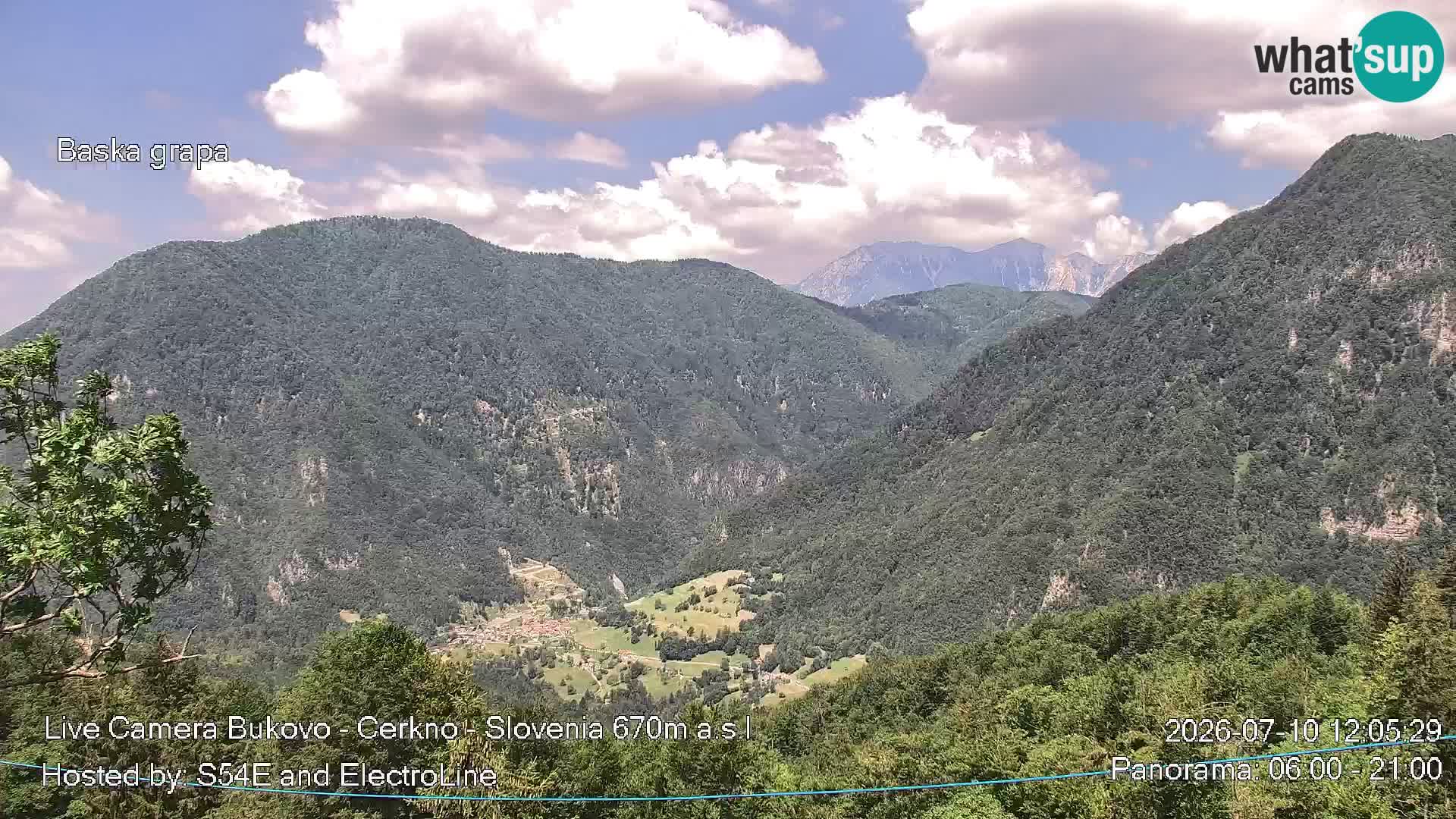 Webcam en vivo Bukovo – Baška grapa | Cerkno | Eslovenia