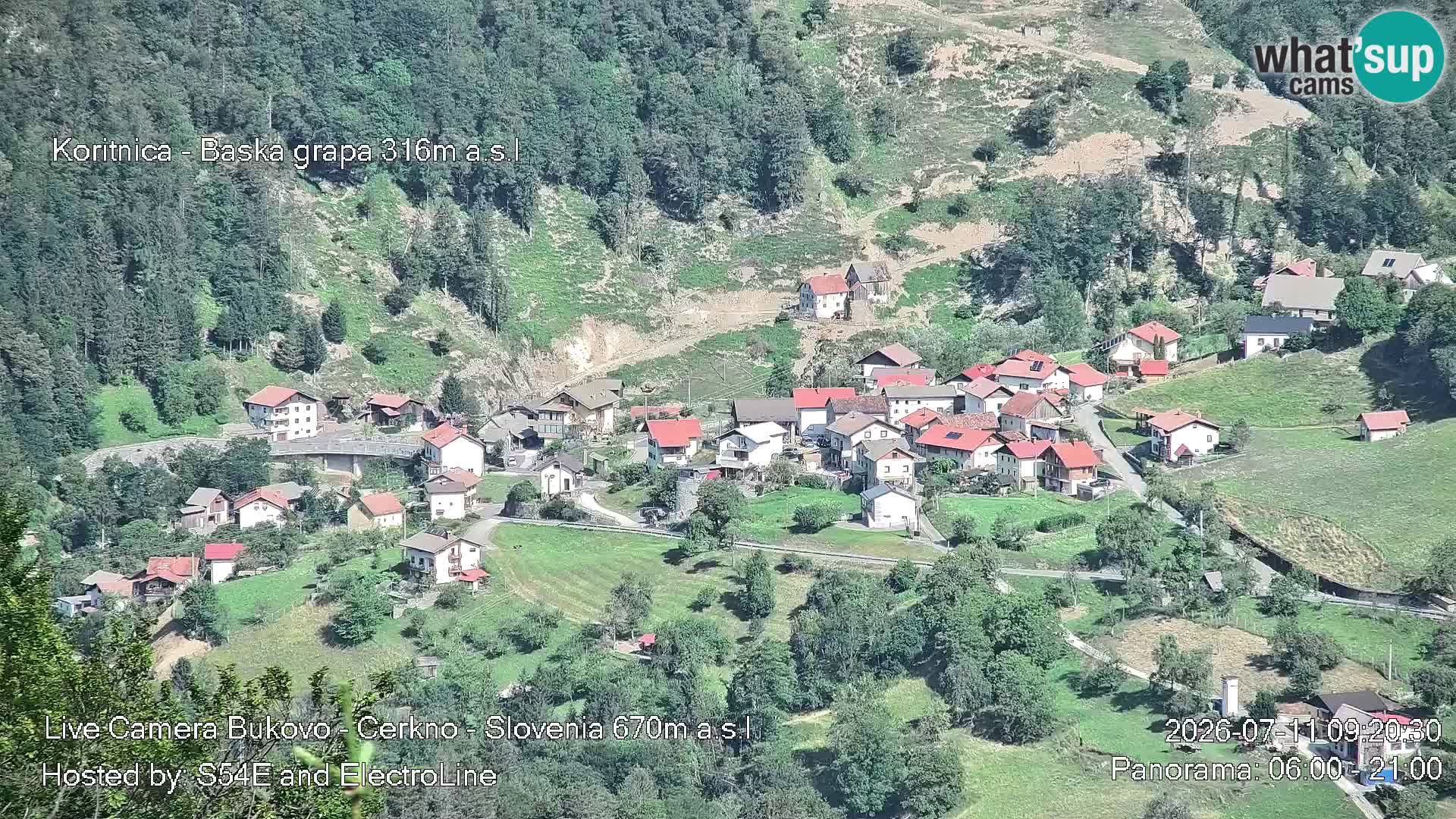 Webcam Bukovo – Baška grapa | Cerkno | Slovenia
