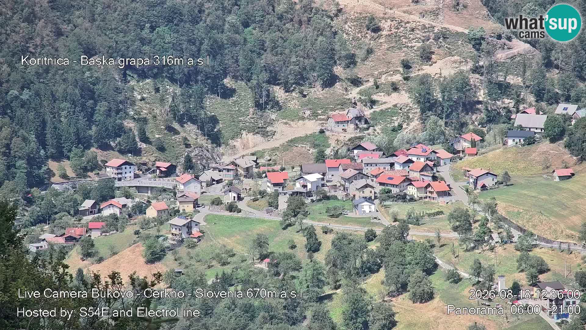 Webcam Bukovo – Baška grapa | Cerkno | Slovenia