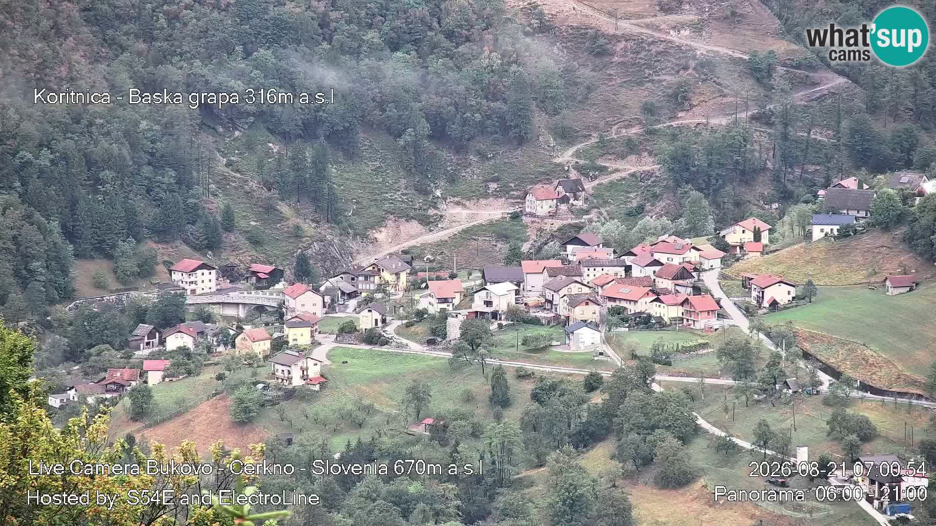 Webcam Bukovo – Baška grapa | Cerkno | Slovénie