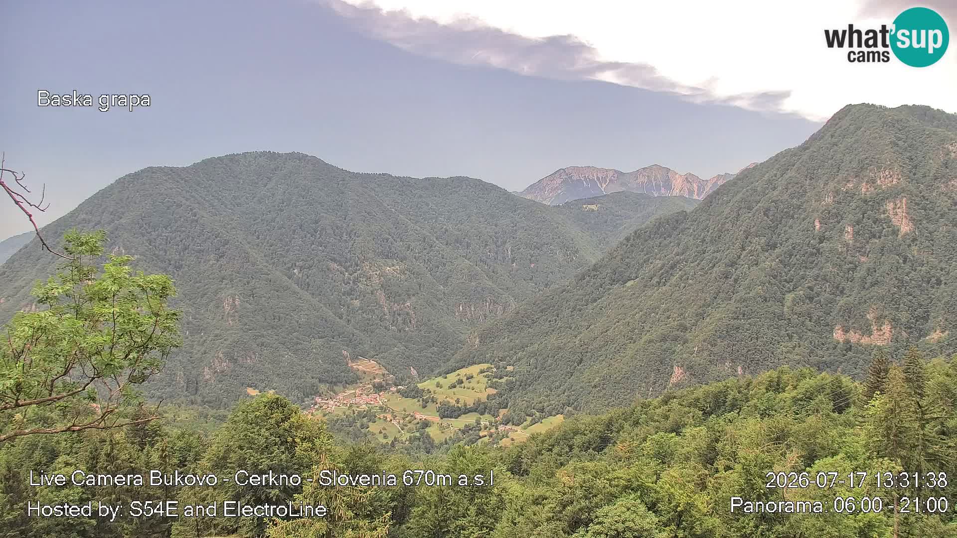 Webcam Bukovo – Baška grapa | Cerkno | Slovénie