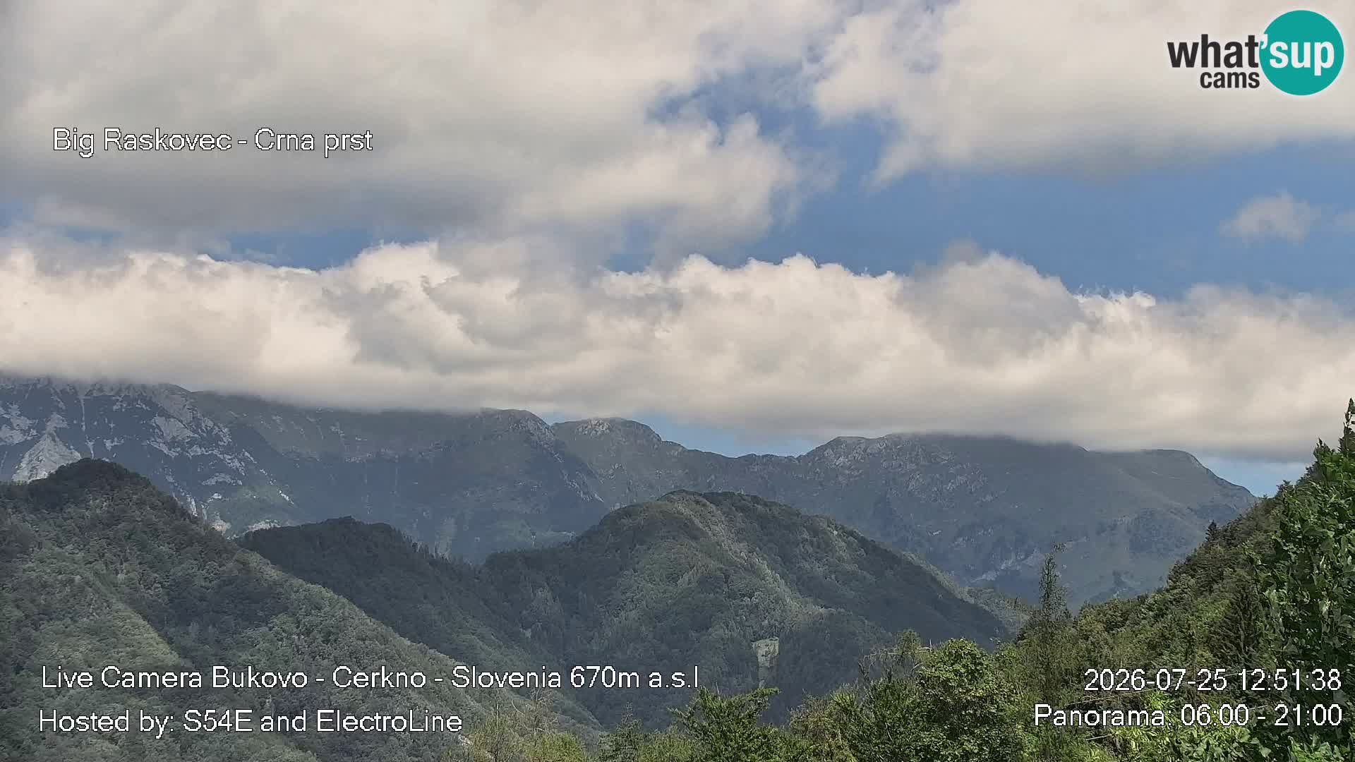 Web kamera Bukovo – Baška grapa | Cerkno | Slovenija