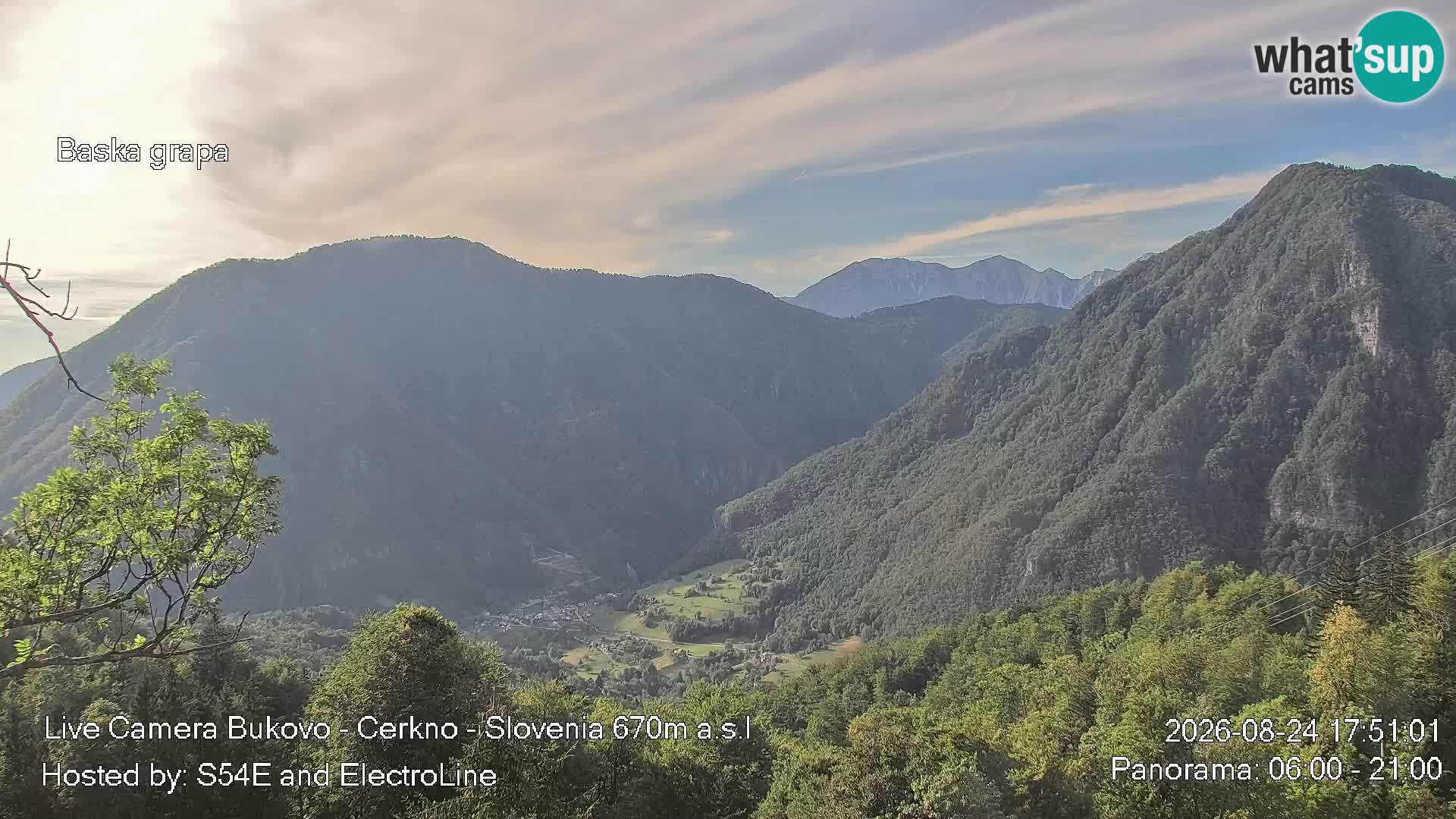 Webcam Bukovo – Baška grapa | Cerkno | Slovenia
