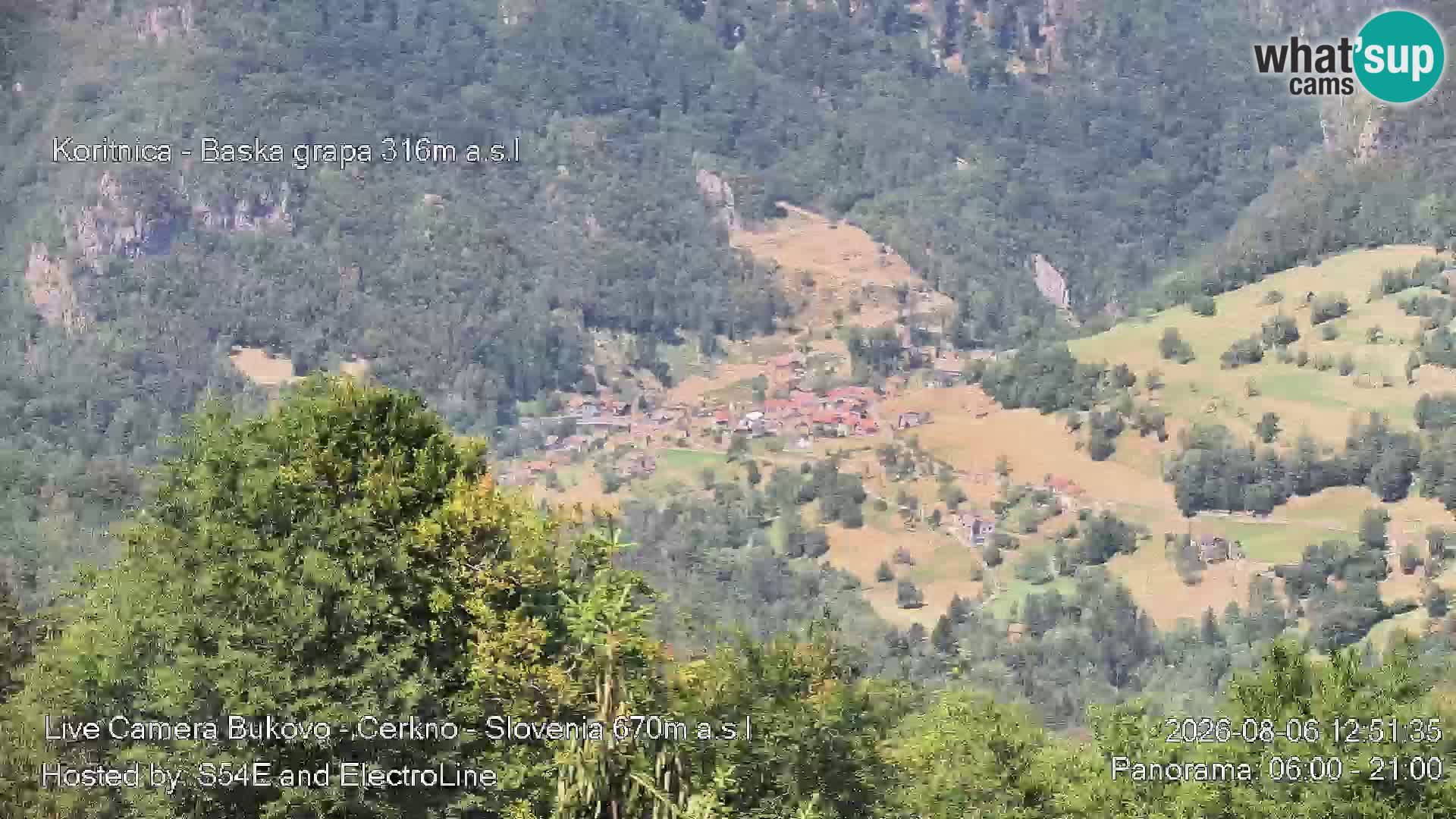 Webcam Bukovo – Baška grapa | Cerkno | Slovénie